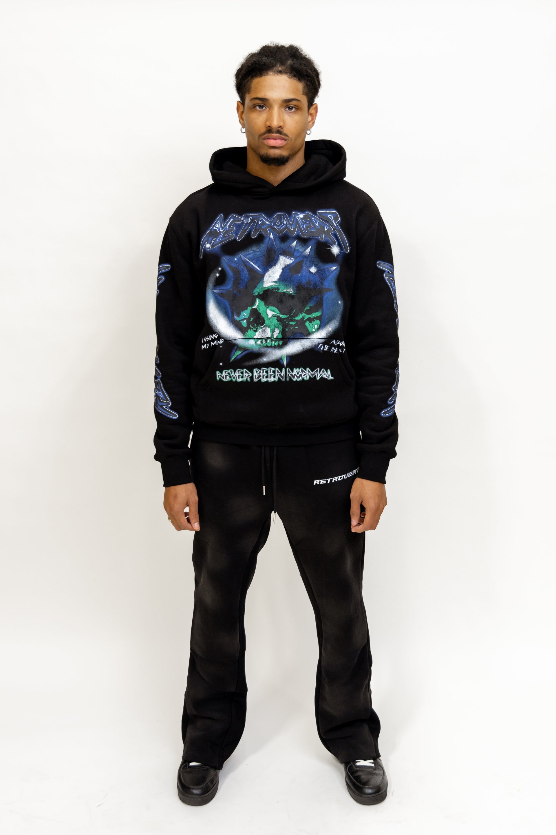 Skull Hoodie - Black/Navy