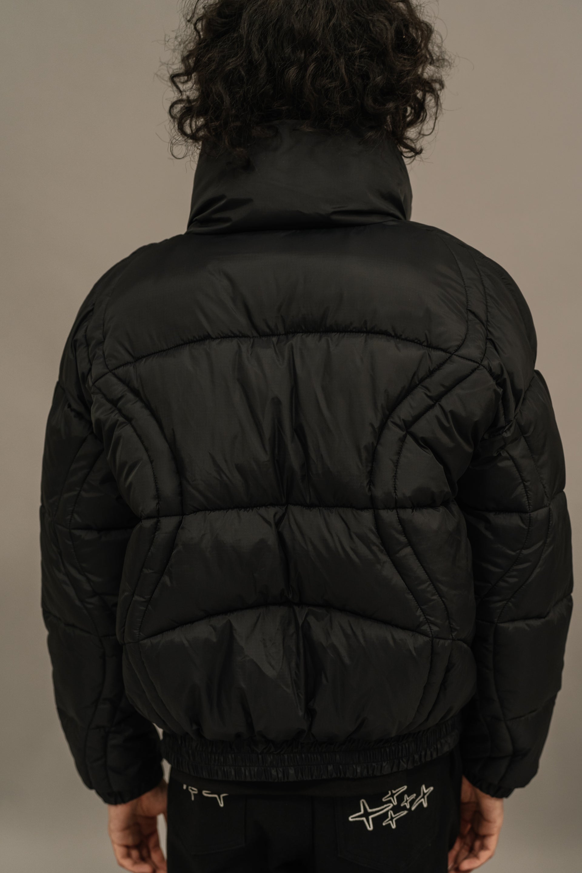 Rebirth Puffer Jacket - BLACK