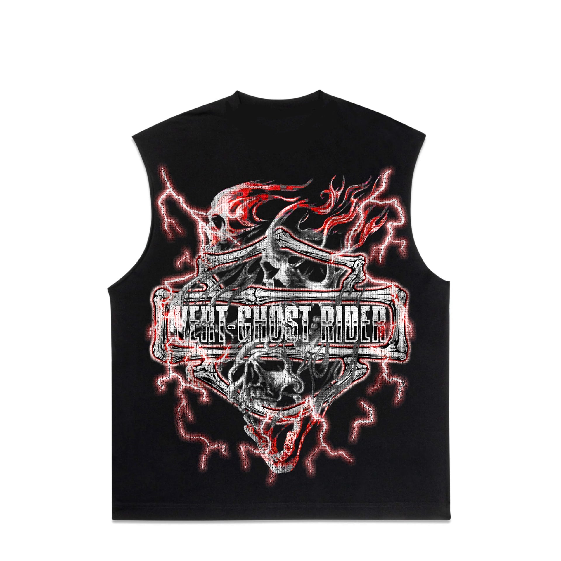 RED SKULL SHIRT CUT-OFF