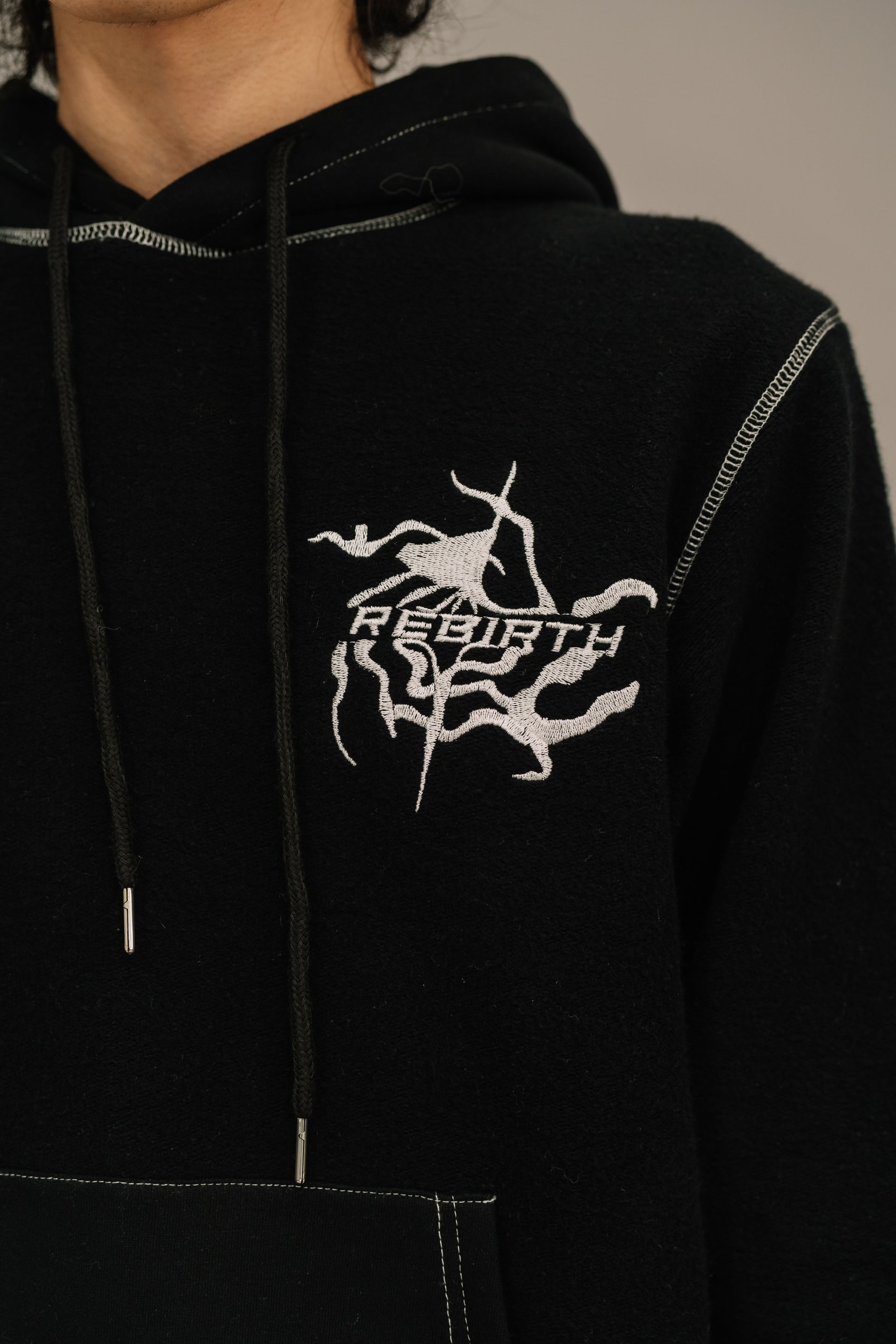 Rebirth inverse Hoodie - Black
