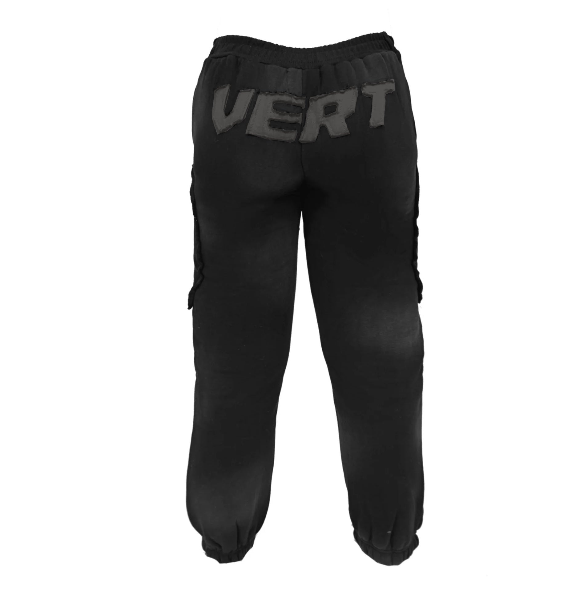 VERT DISTRESSED BLACK PANTS