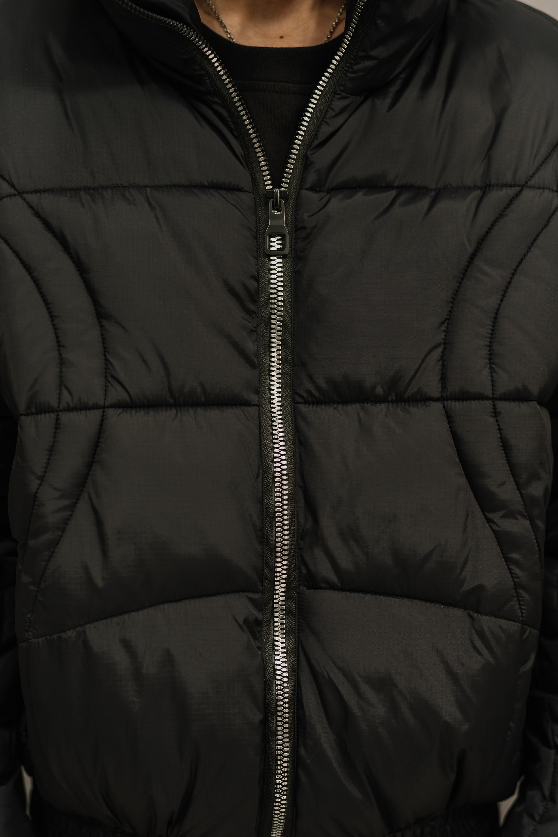 Rebirth Puffer Jacket - BLACK