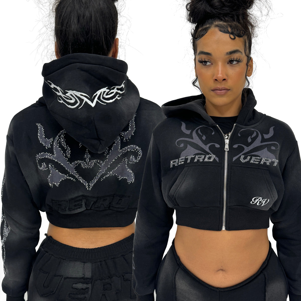 ミュージシャン Embossed Logo Cropped Zip Up / Black Gymshark everywear Cropped Zip Hoodie - Black | Gymshark