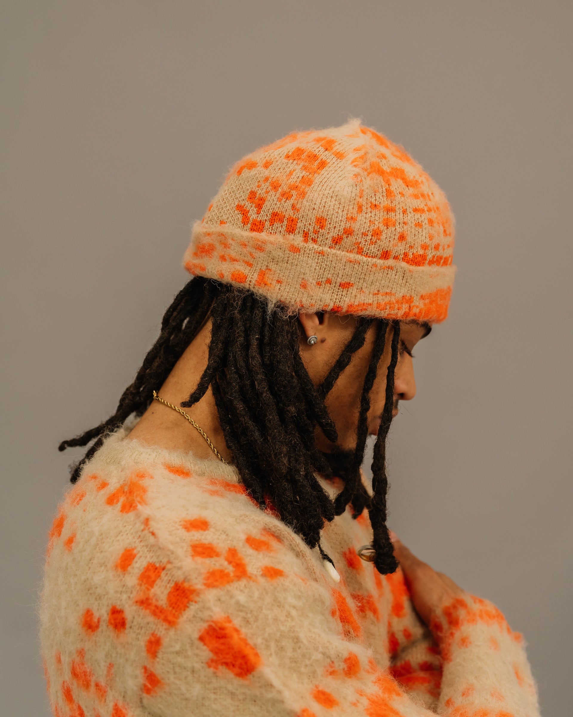 Rebirth Mohair Beanie - Orange