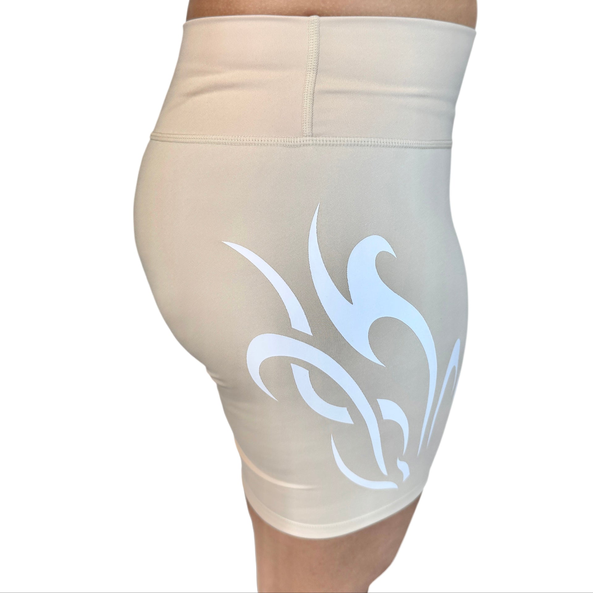 HEART BIKER SHORTS NUDE