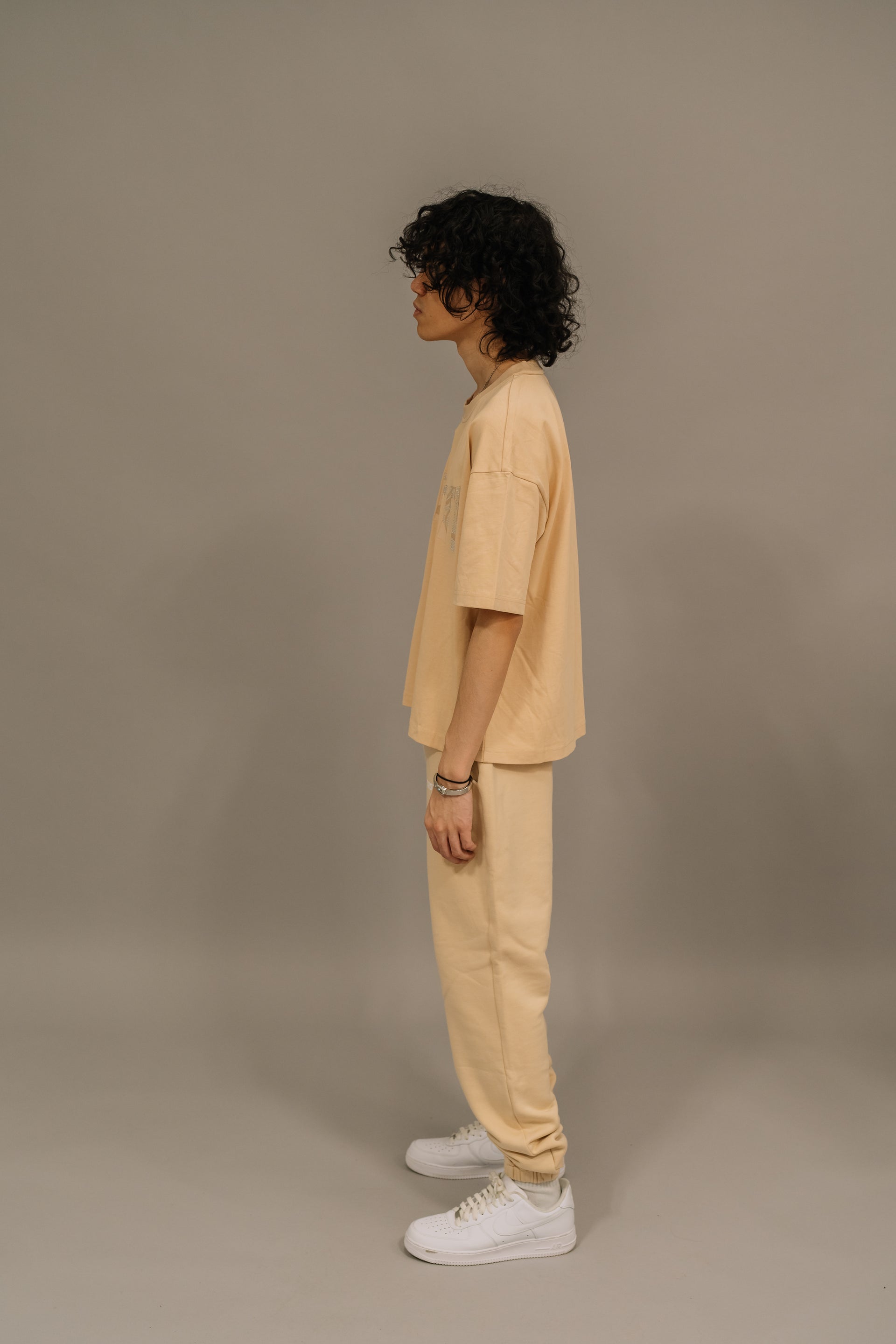 Rhinestone Rebirth T-shirt - Cream