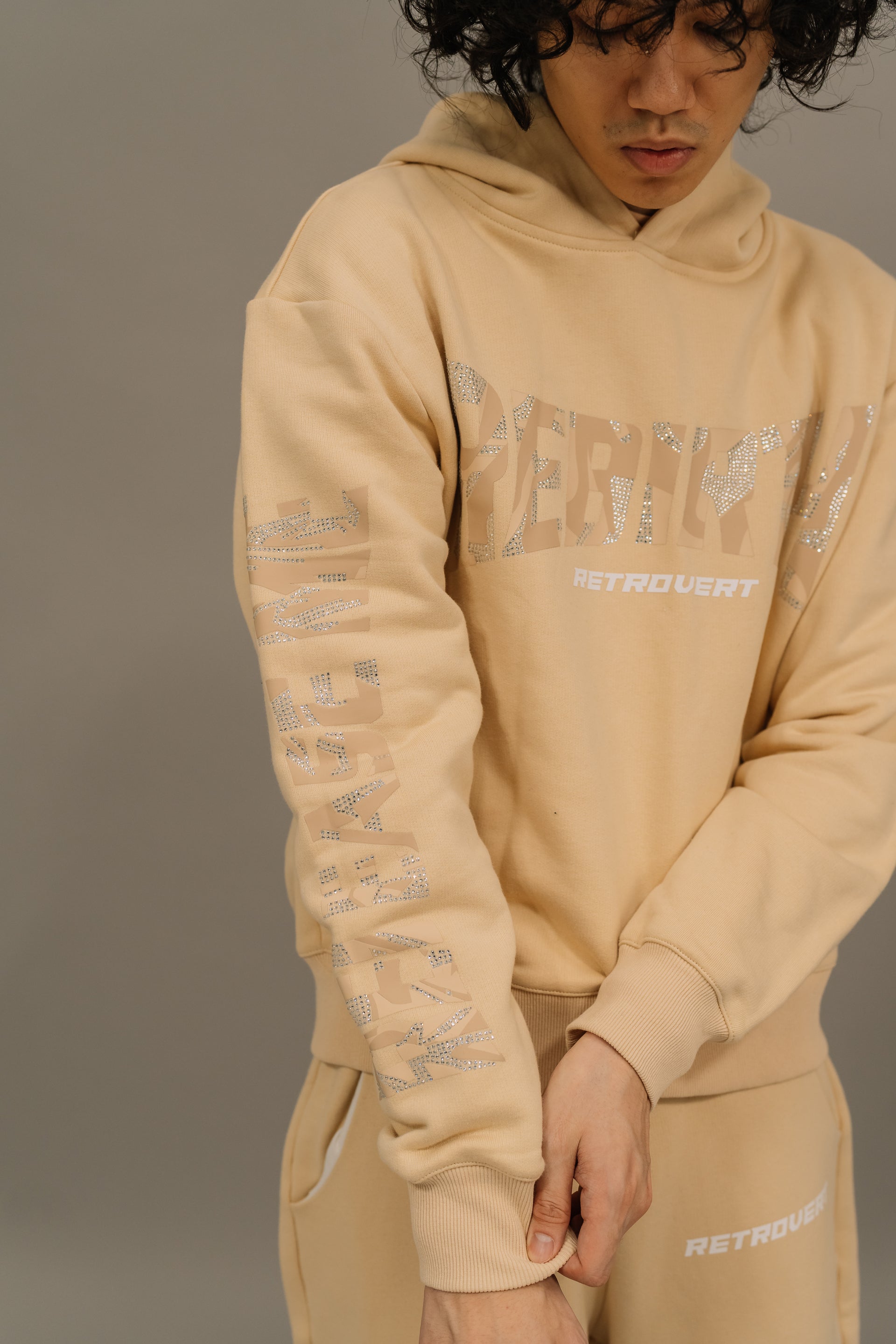 Rhinestone Rebirth Hoodie - Sail