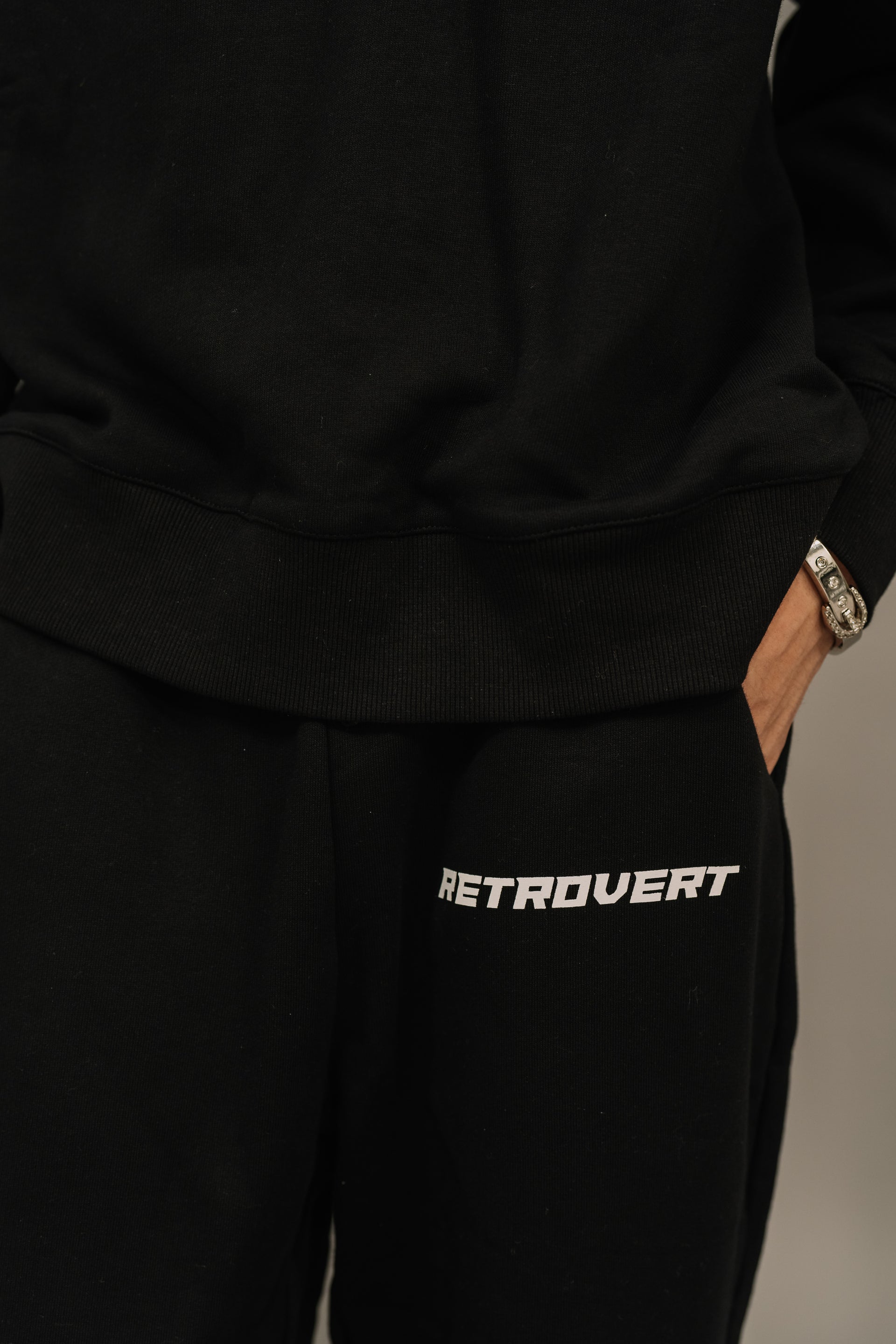 Rhinestone Rebirth Pants - Black