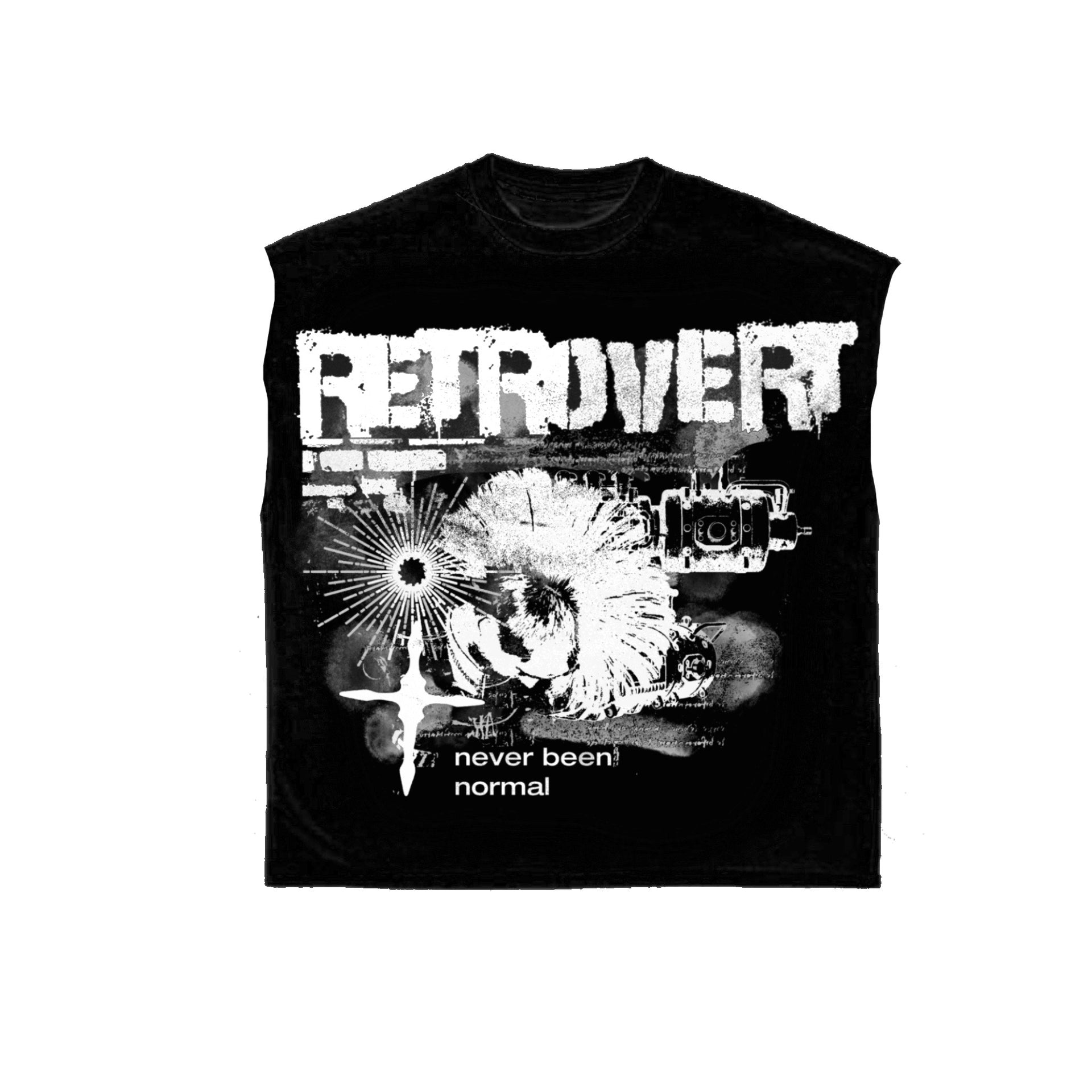 Black Punk Cut-off Tee