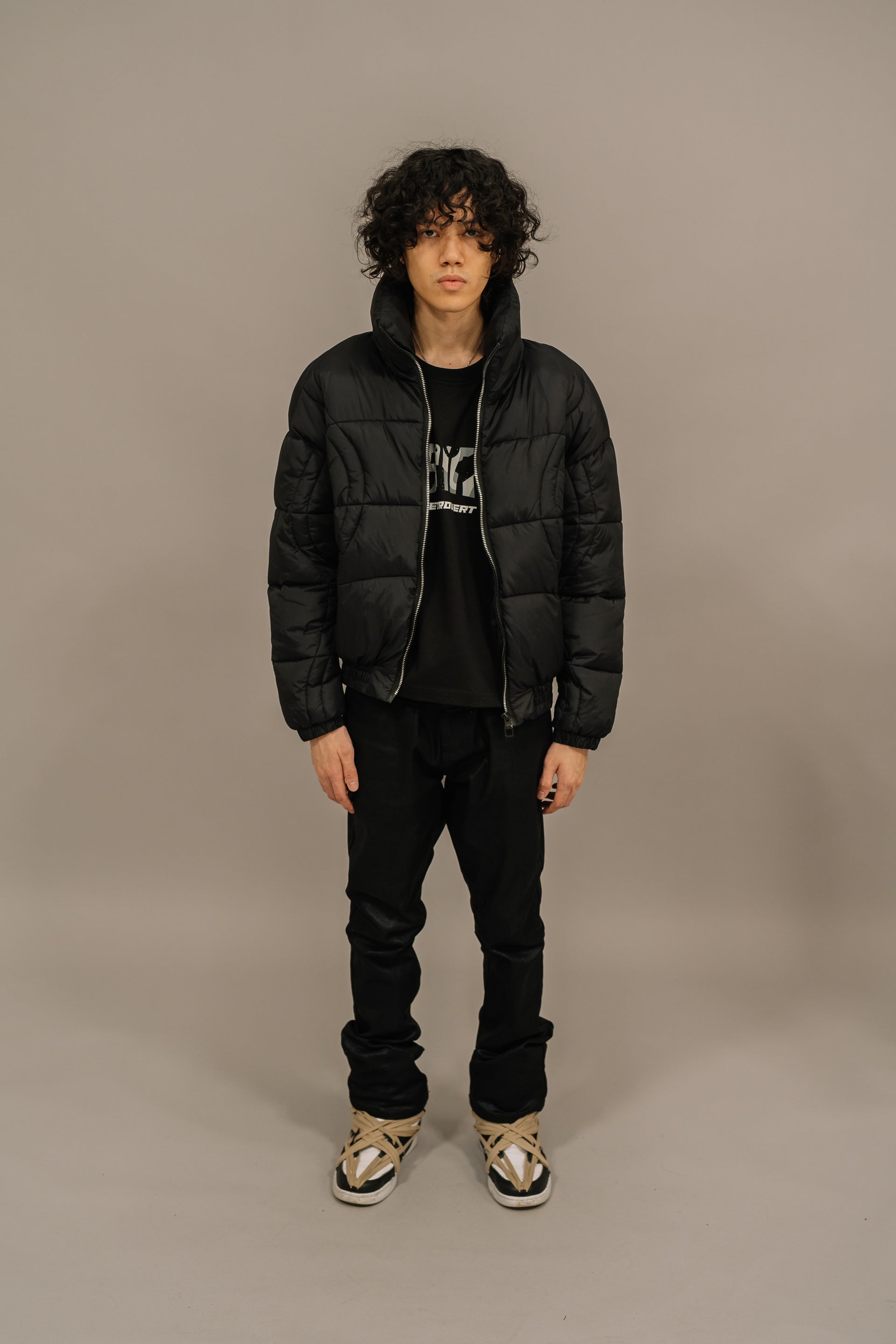 Rebirth Puffer Jacket - BLACK