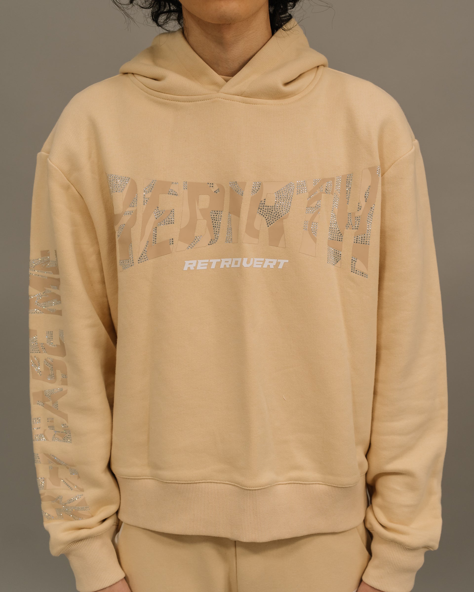 Rhinestone Rebirth Hoodie - Sail