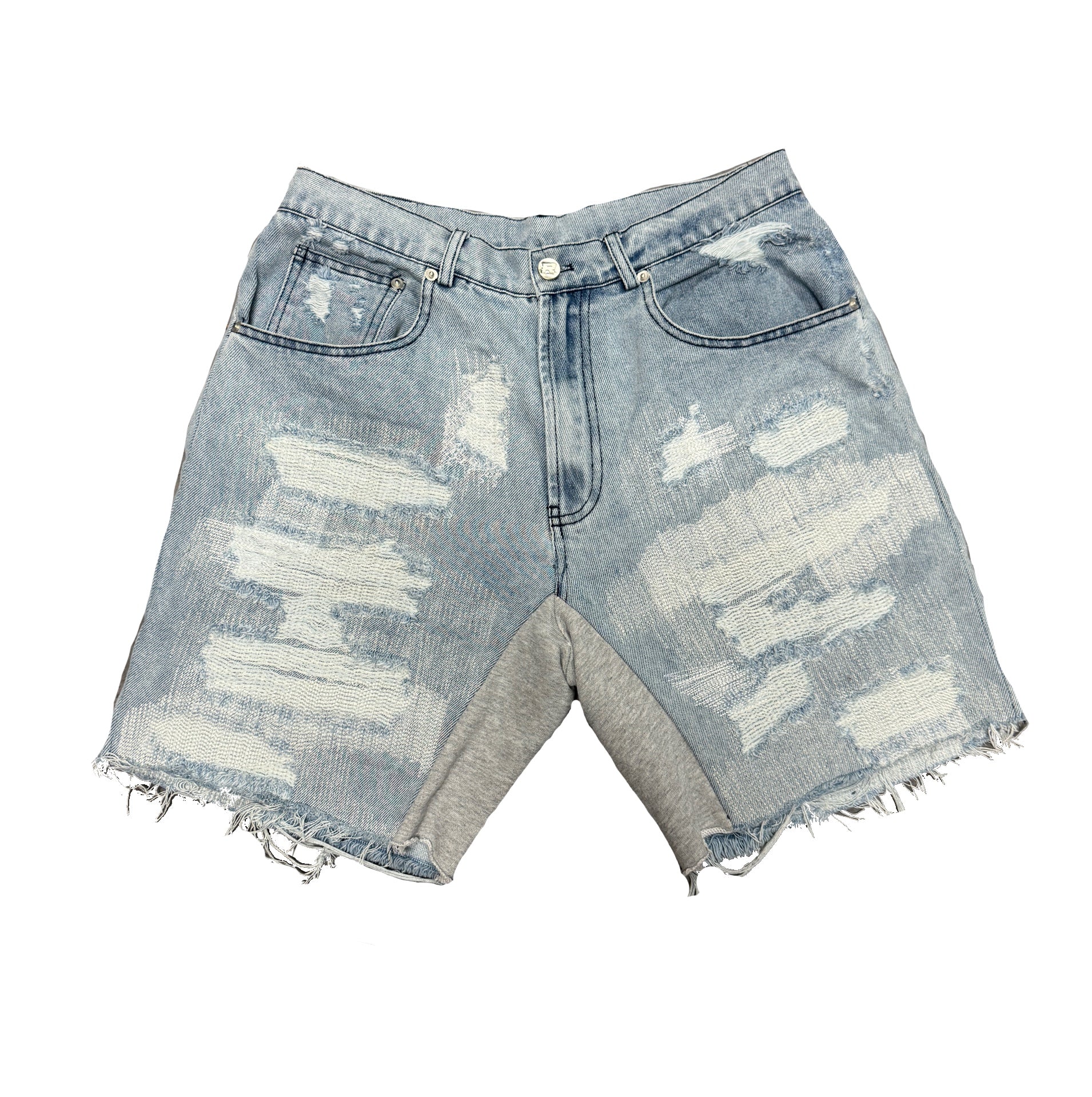 Distressed Denim Shorts