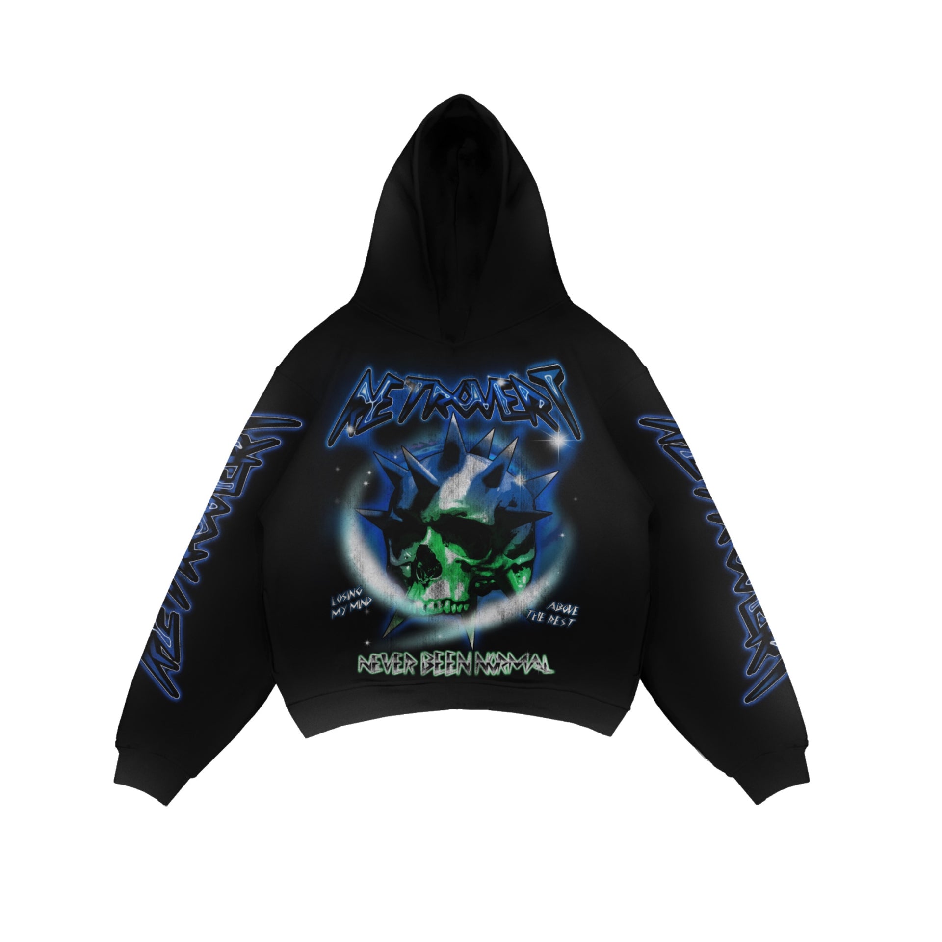 Skull Hoodie - Black/Navy