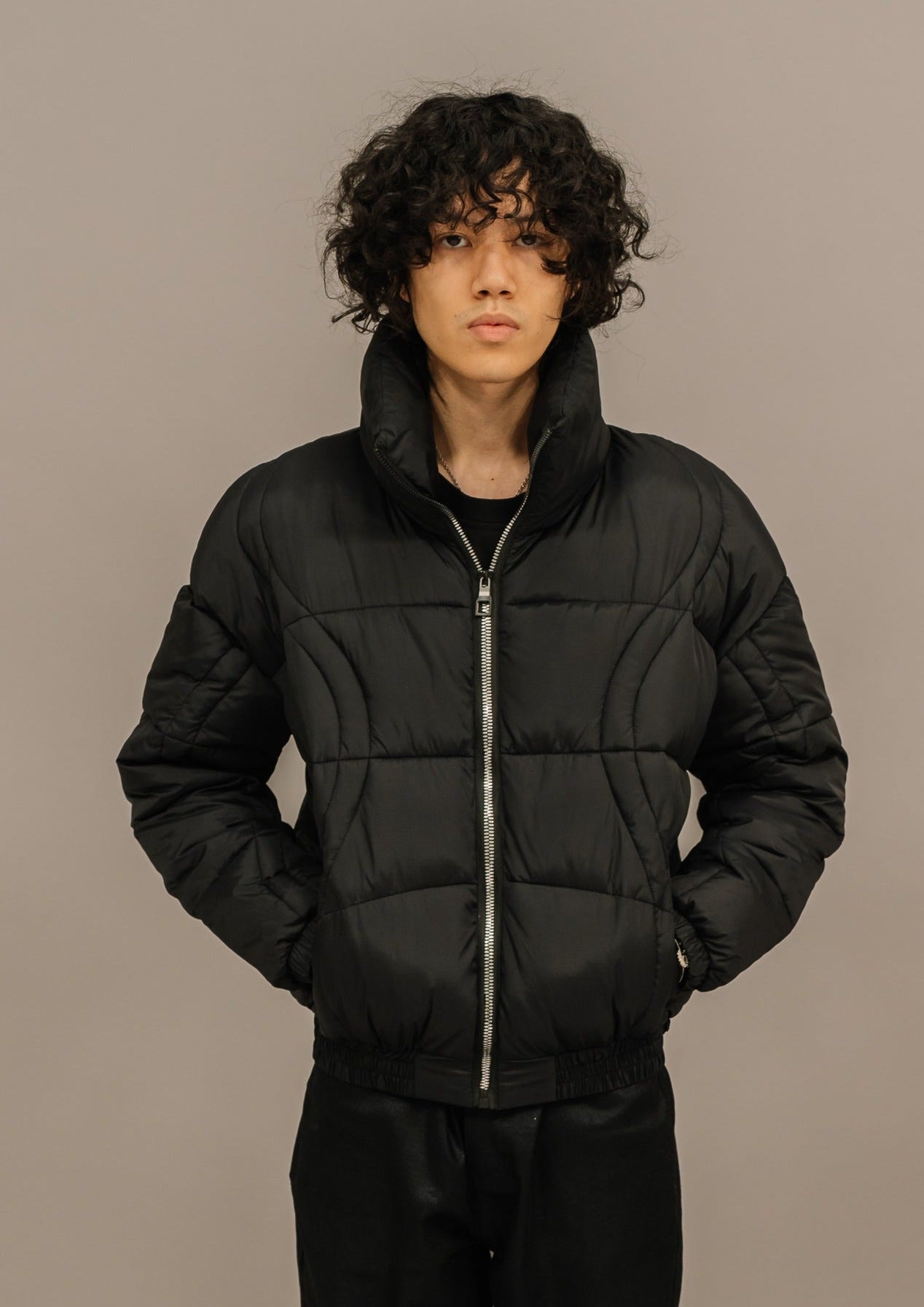 Rebirth Puffer Jacket - BLACK