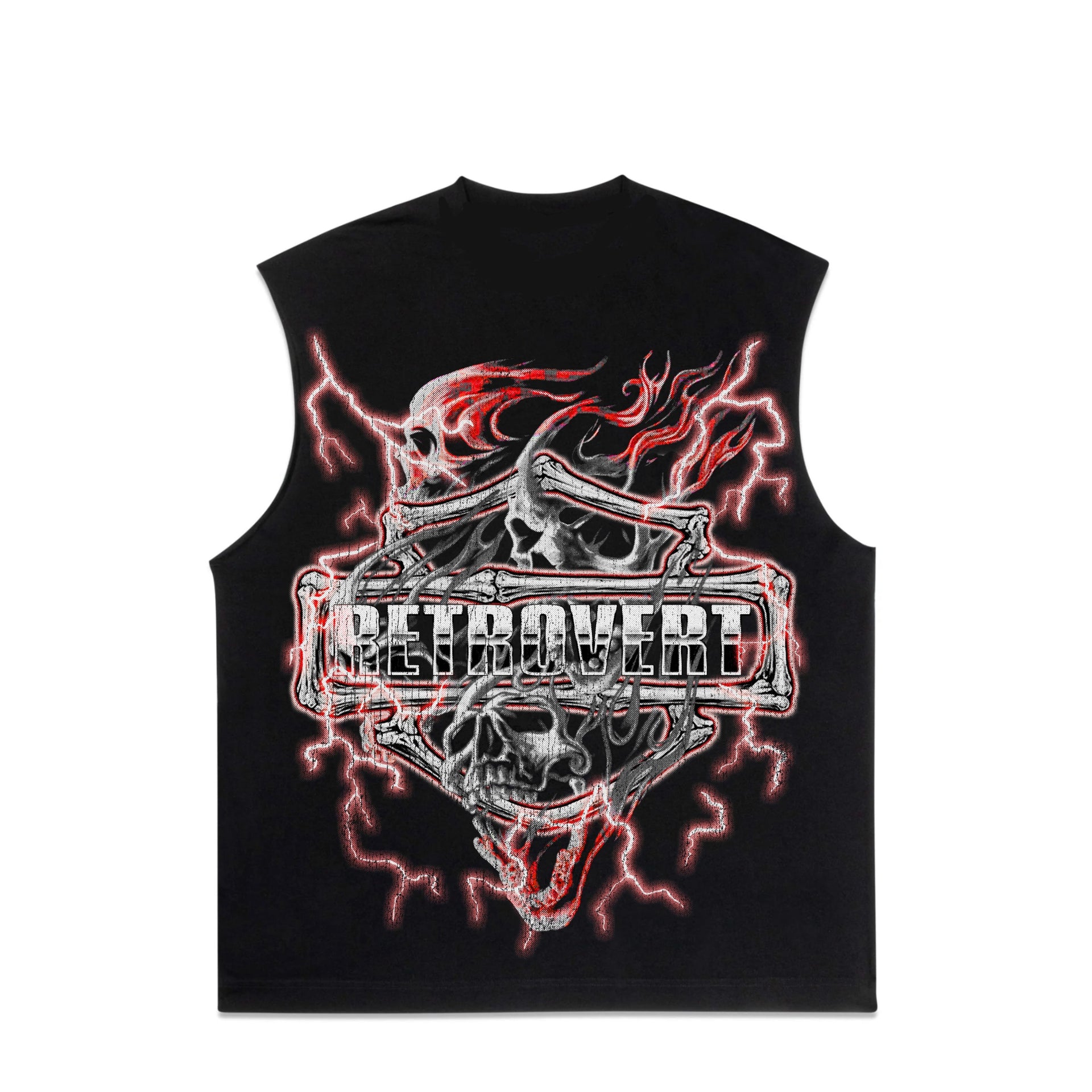 RED SKULL SHIRT CUT-OFF