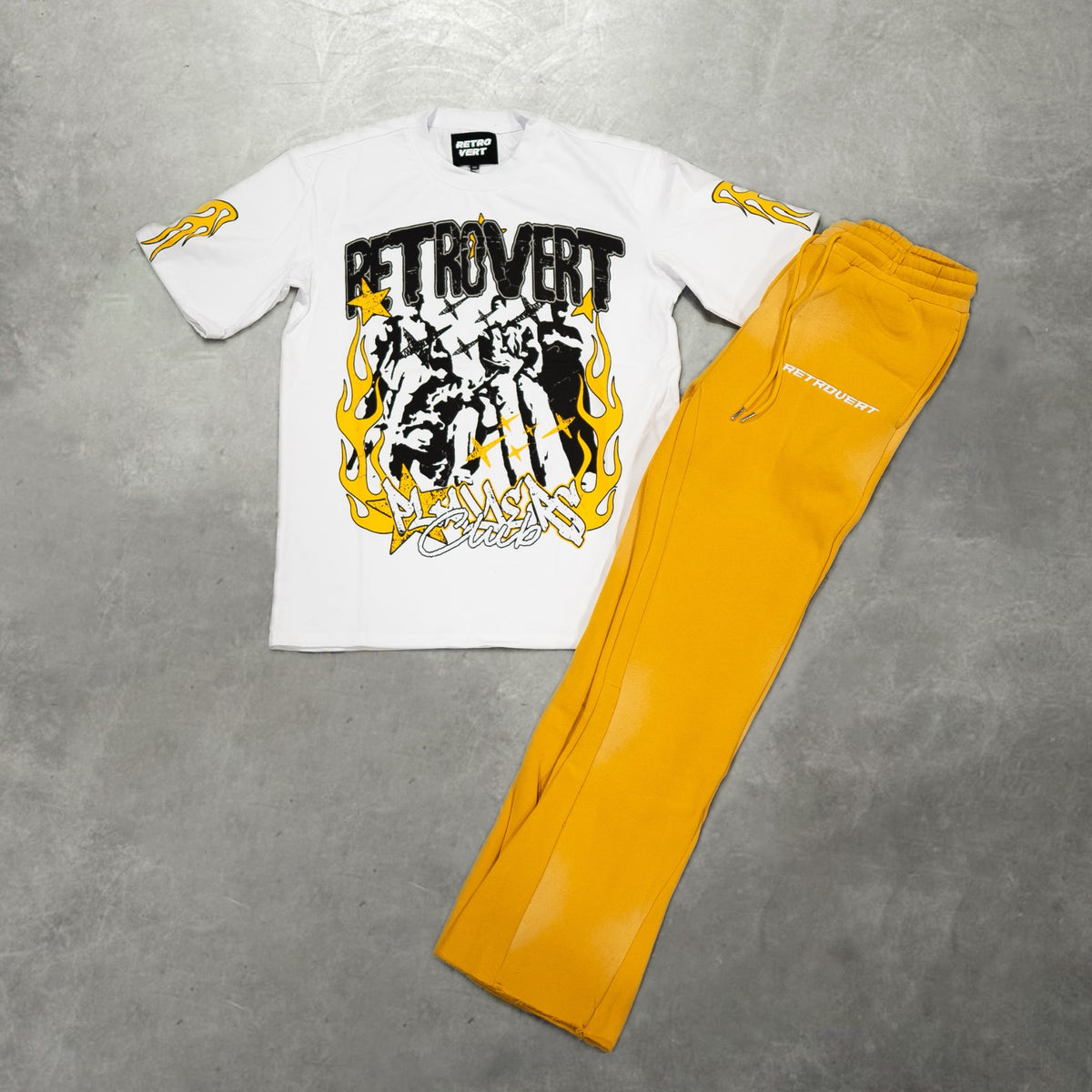 RETROVERT スウェット Flare Yellow Sweatpants - RETROVERT