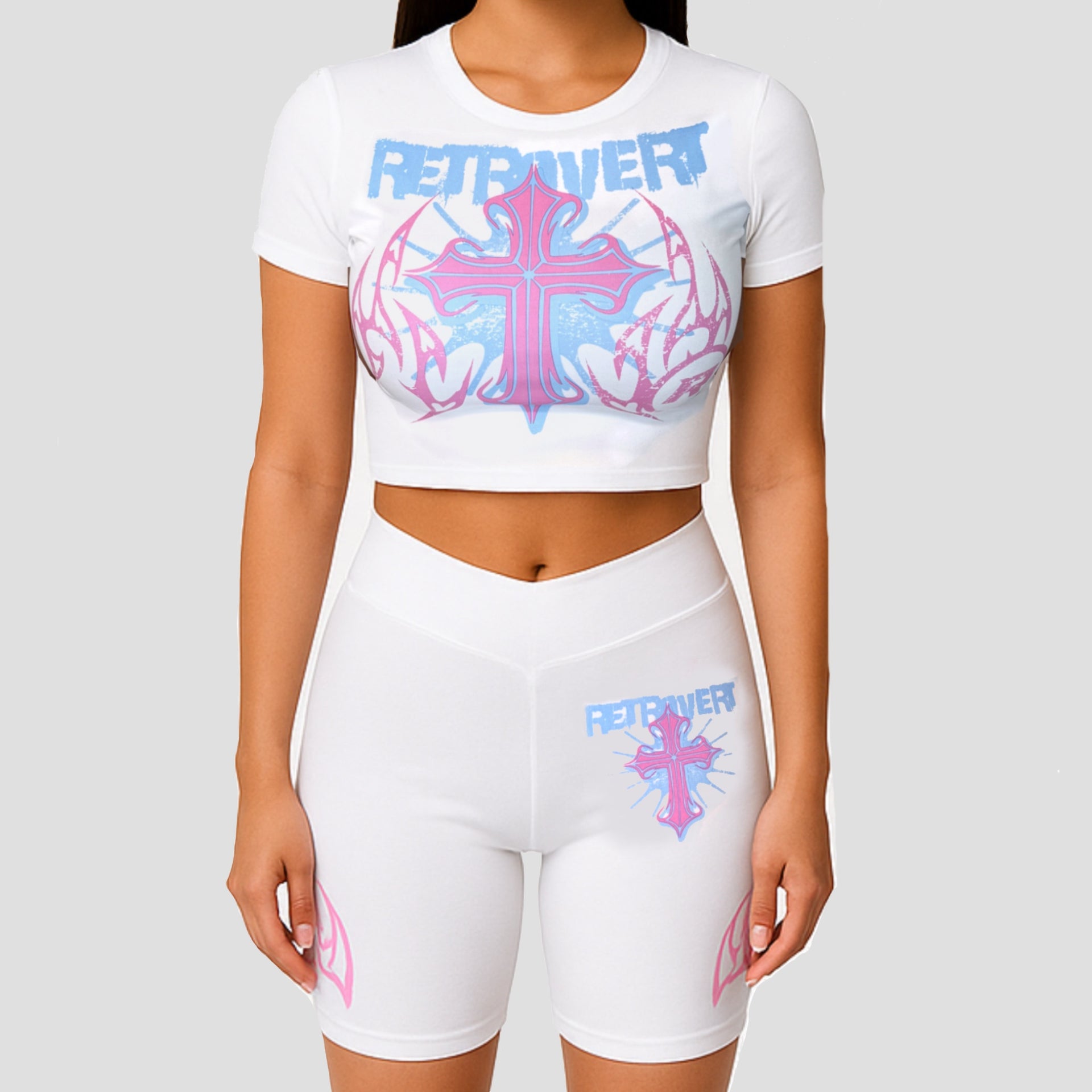 CROSS BIKER TOP WHITE