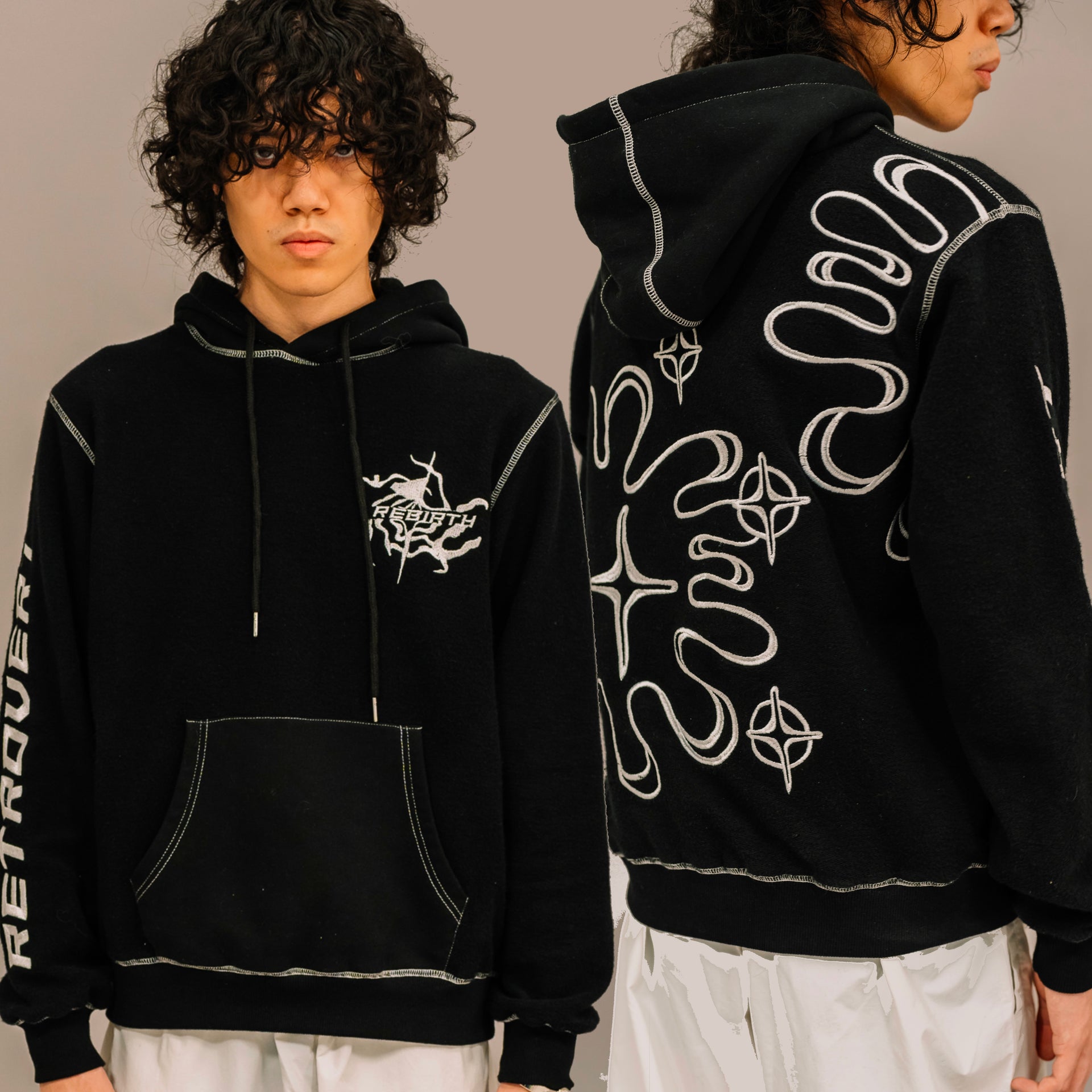 Rebirth inverse Hoodie - Black