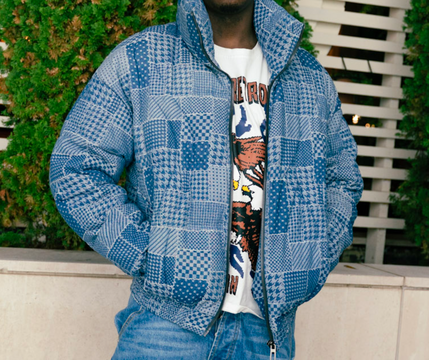 Rebirth Puffer Jacket - DENIM