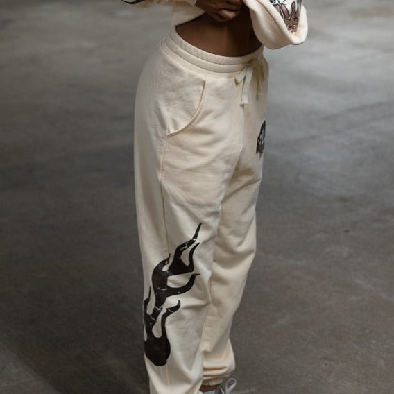 LIGHTWEIGHT FLAME PANTS SAIL/BROWN