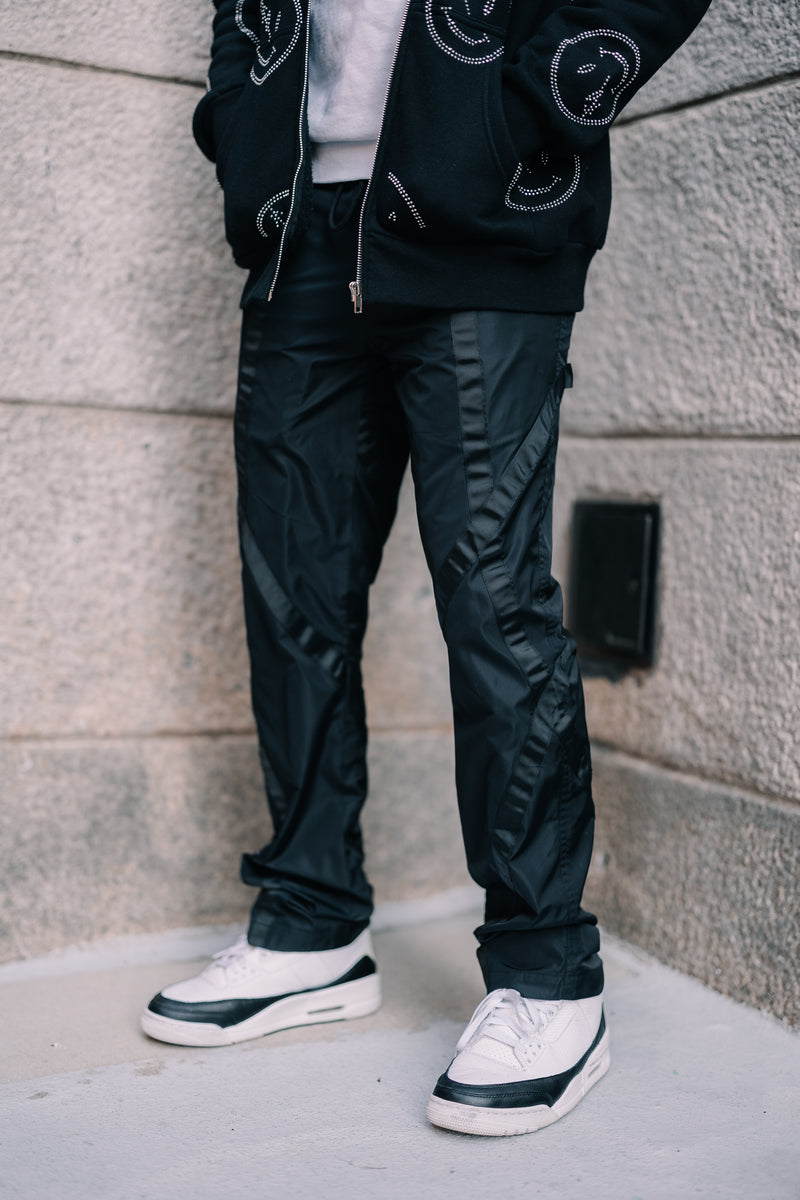 Nylon track pants - Black - RETROVERT