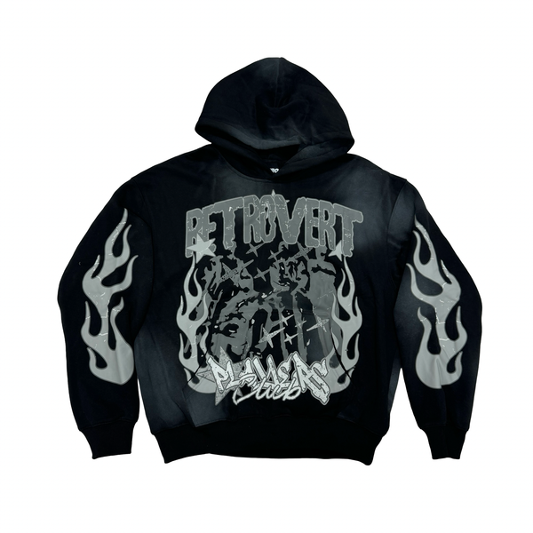 FLAME HOODIE BLACK