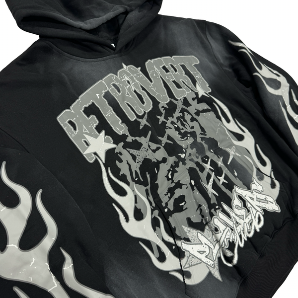 FLAME HOODIE BLACK