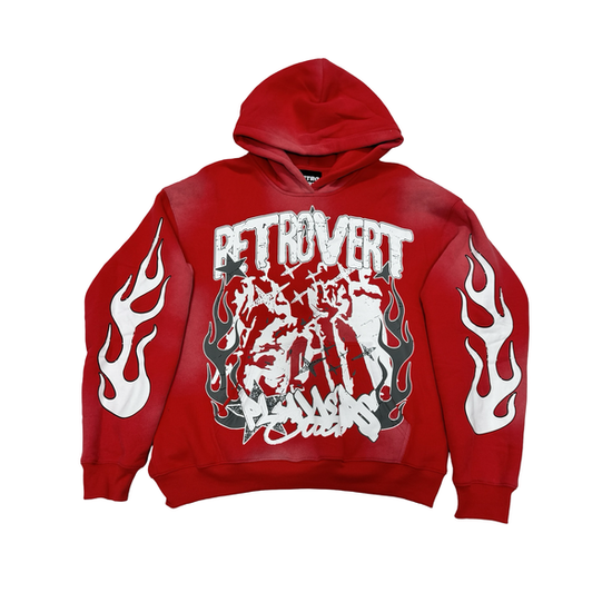 FLAME HOODIE RED