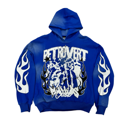 FLAME HOODIE BLUE