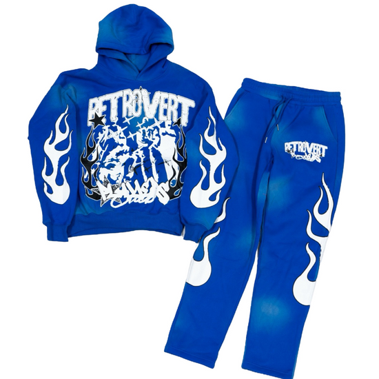 FLAME HOODIE BLUE