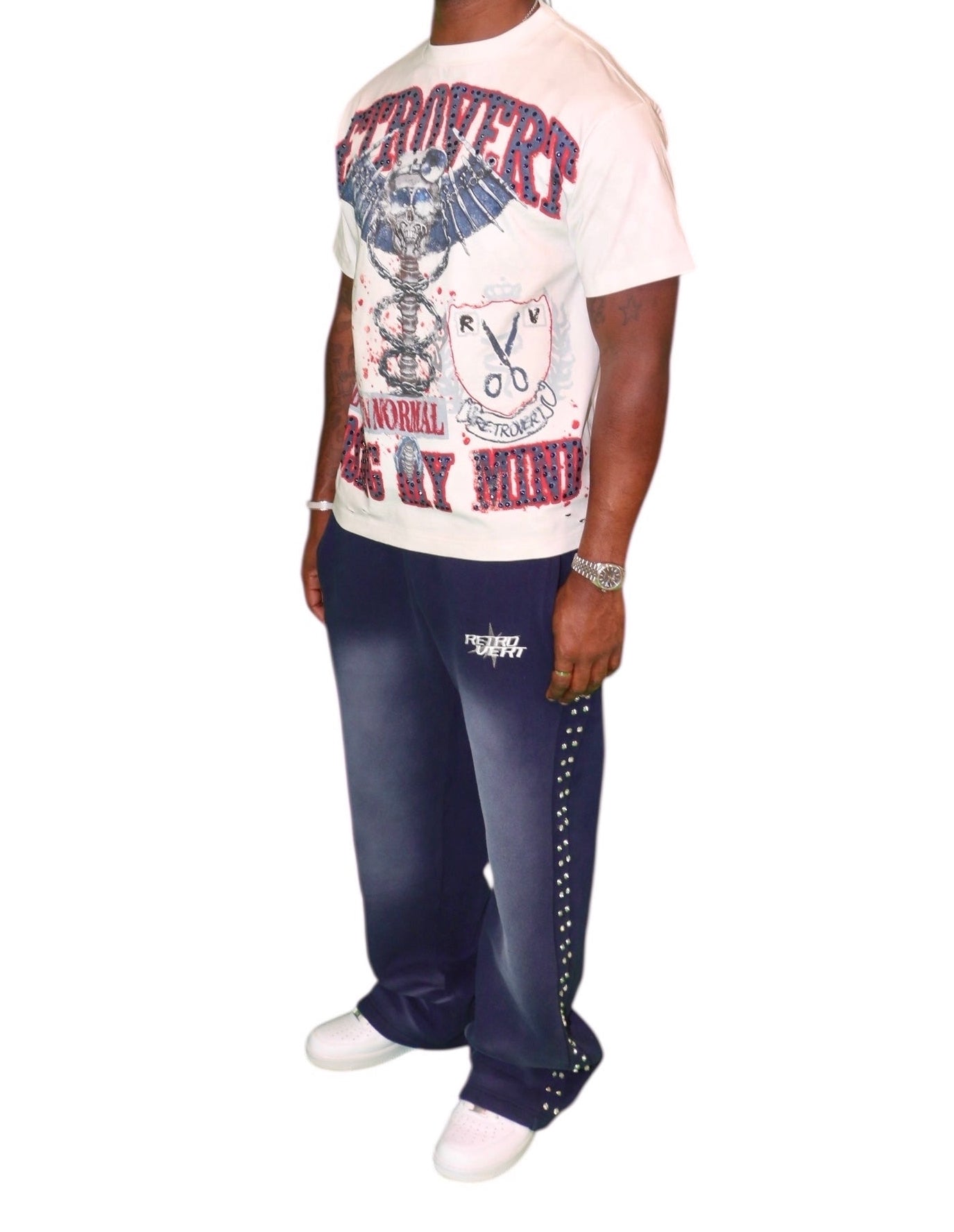 NAVY PARAMEDIC RHINESTONE T-SHIRT