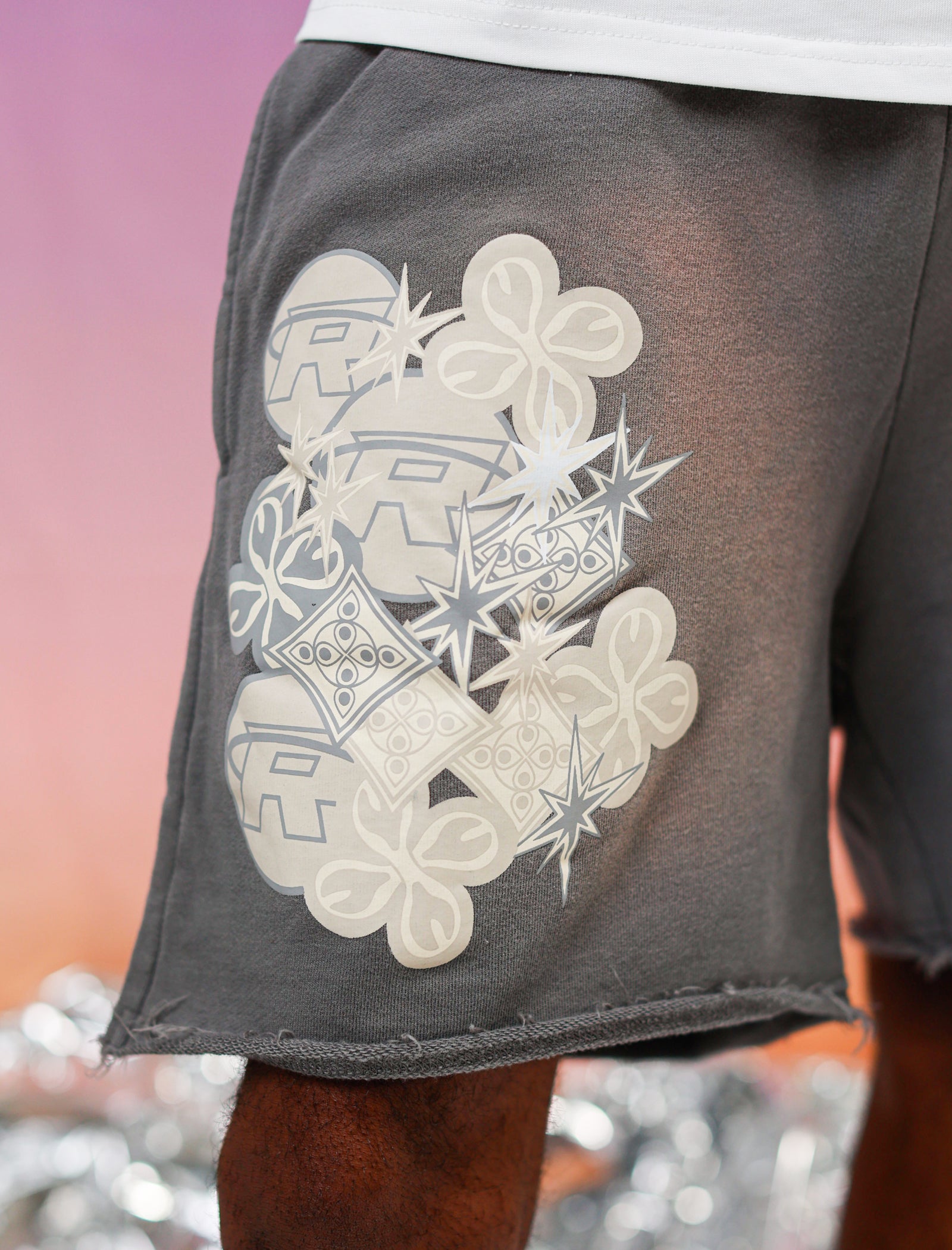 Cluster Patch Shorts Grey