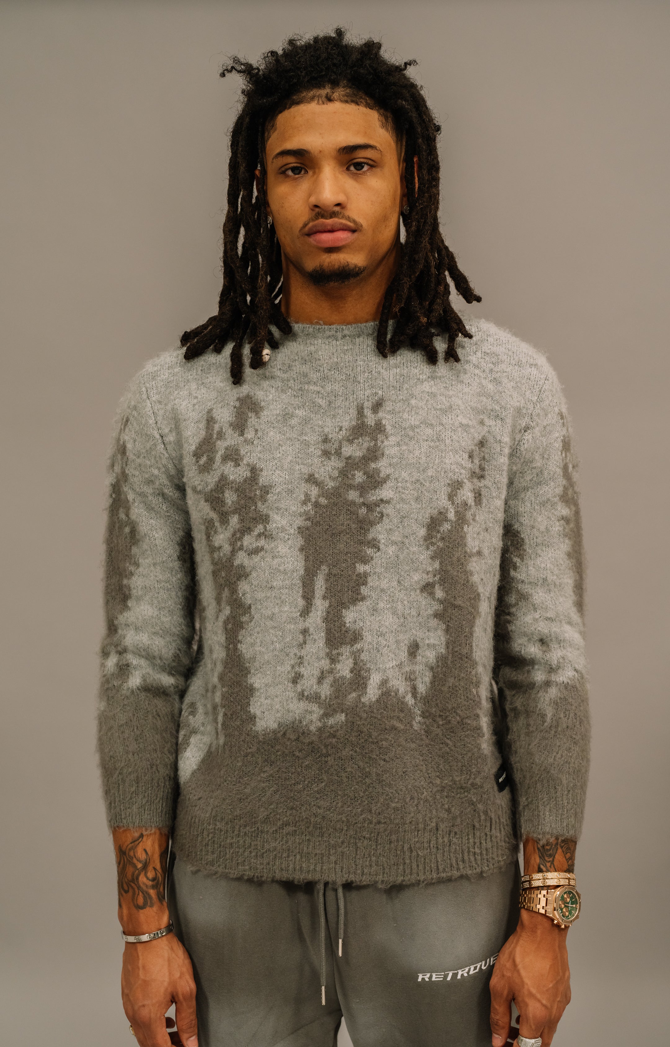 Grey clearance mohair sweater