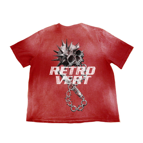 Washed Skull Tee - Red