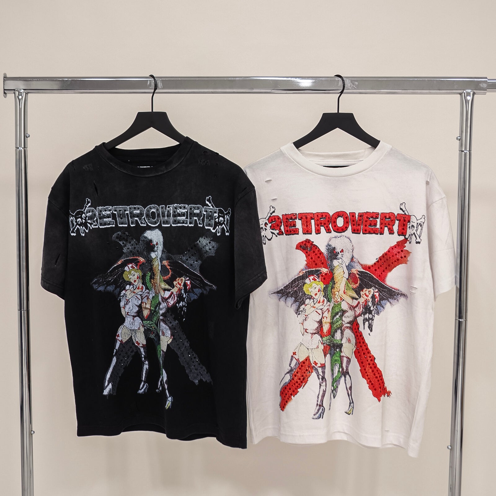 Rhinestone Nurse Tee - White