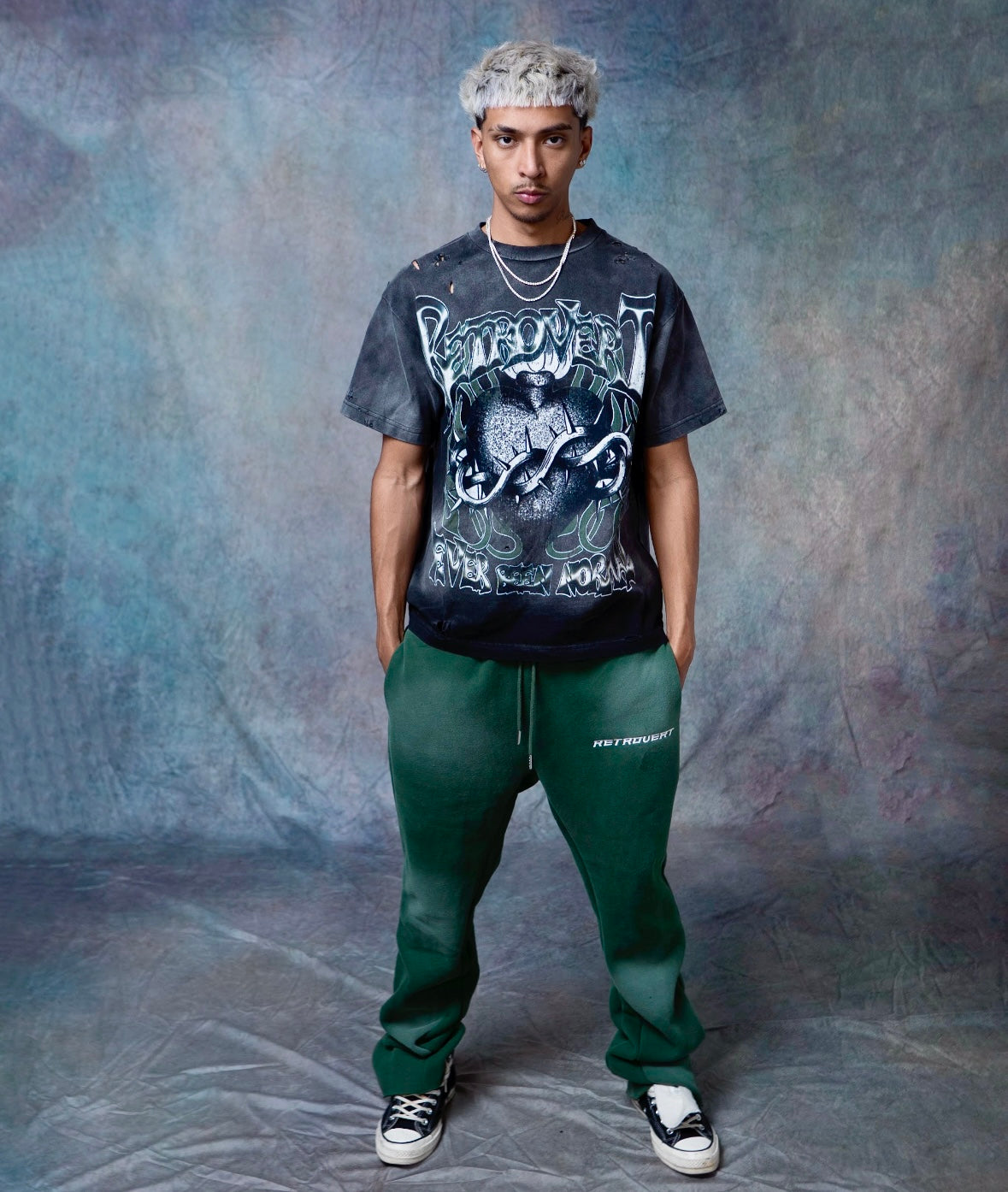 Flare Green Sweatpants - RETROVERT