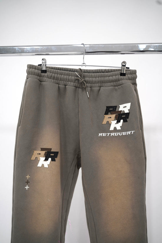 Patch Flare Sweatpants - Stone