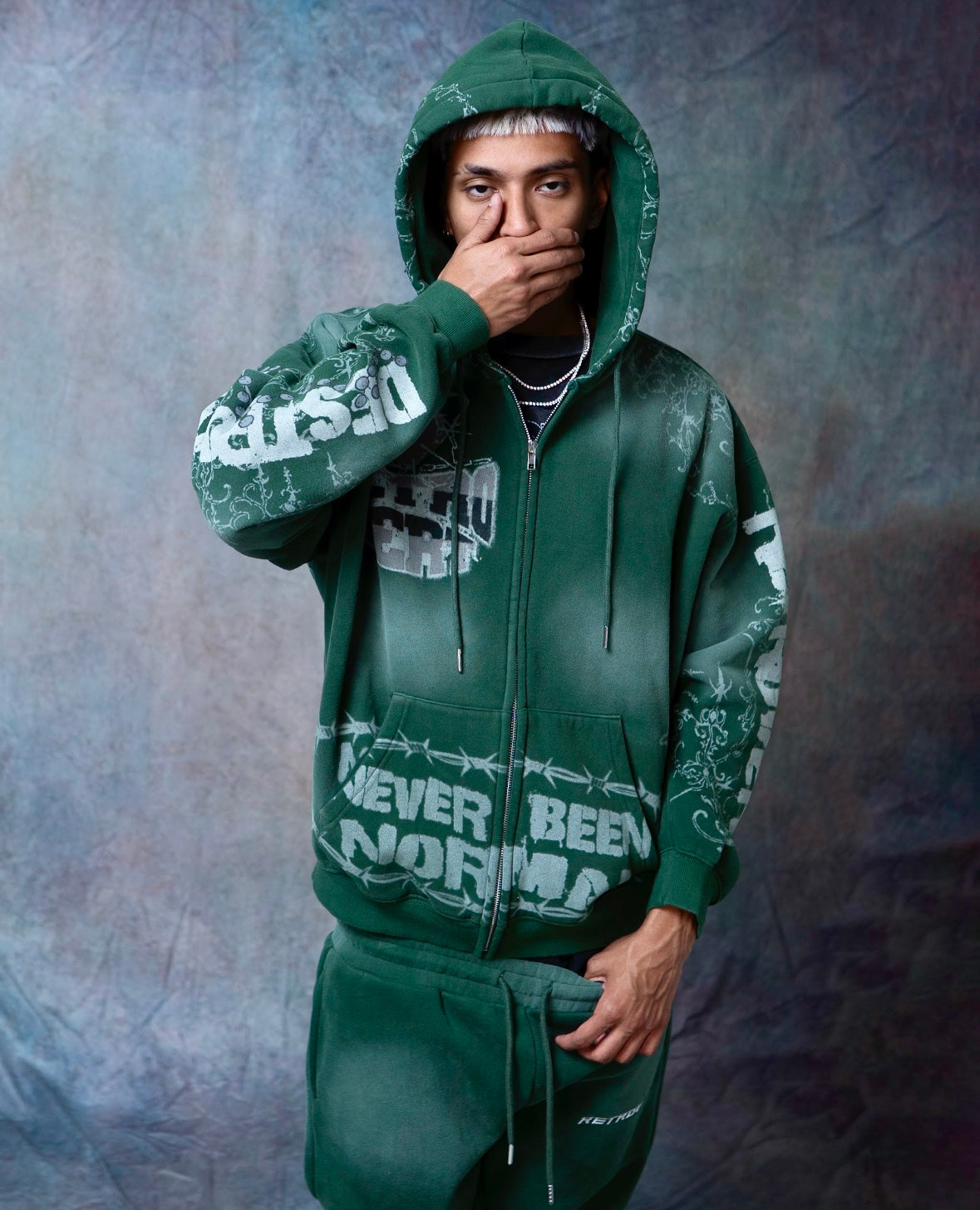 DESTROYER MATCHING ZIP-UP GREEN