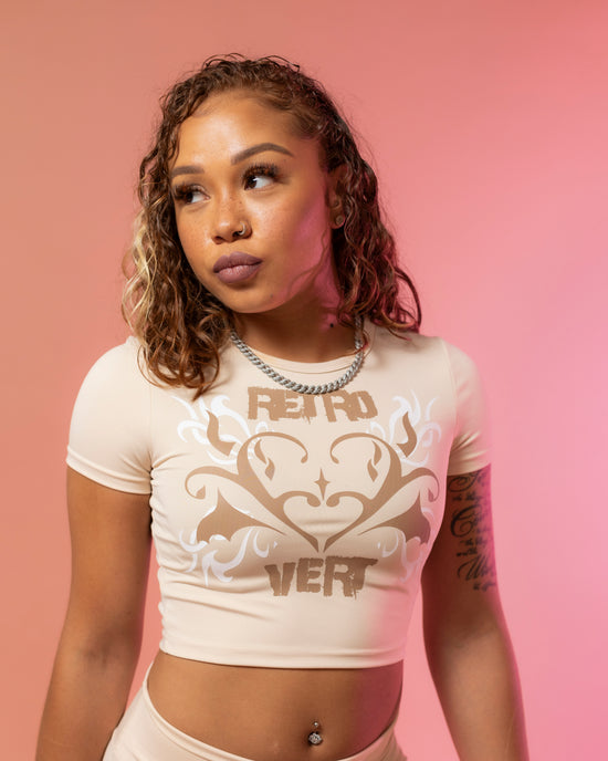 HEART BIKER TOP NUDE