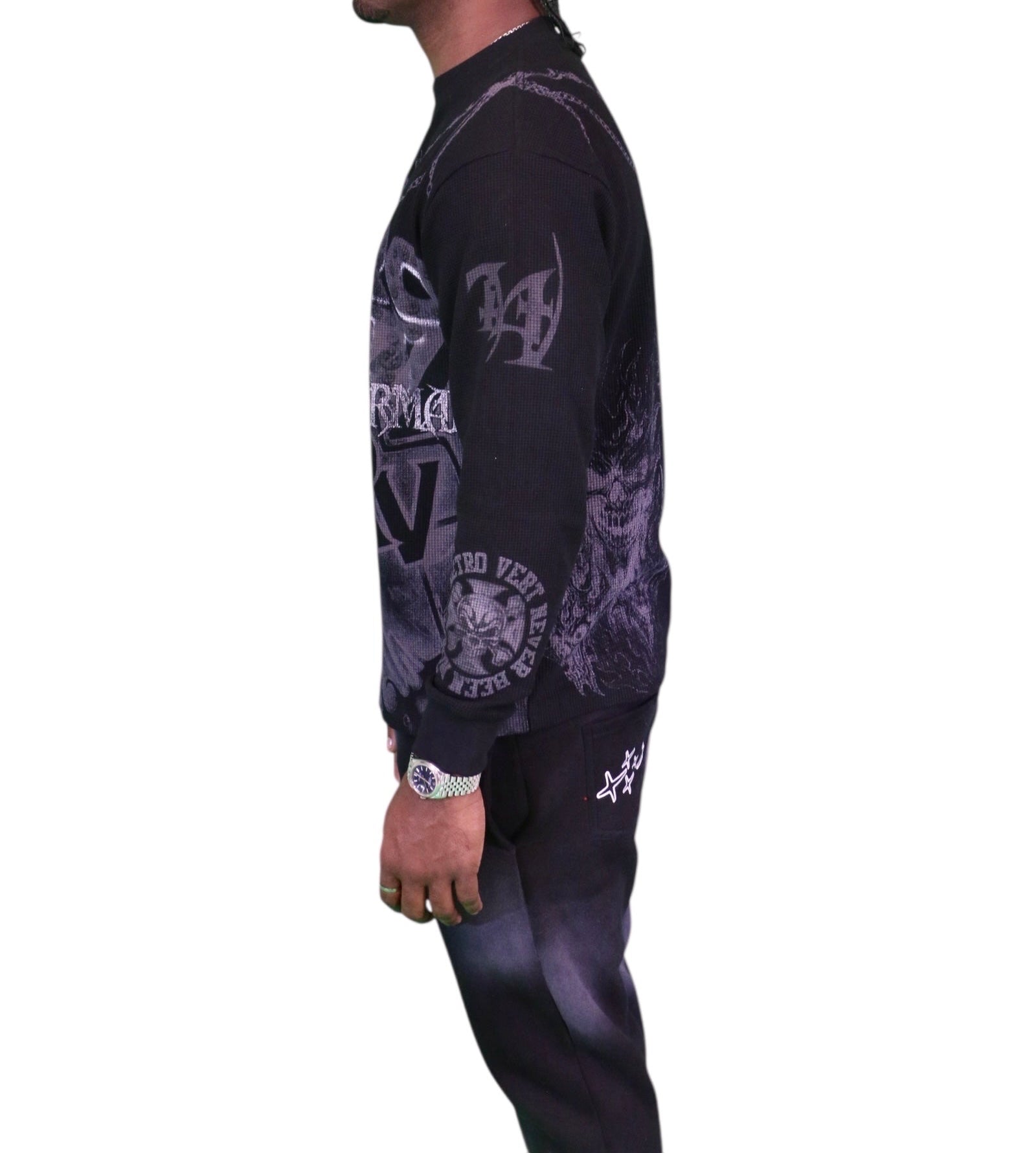 Reaper Longsleeve Thermal T-Shirt- Black