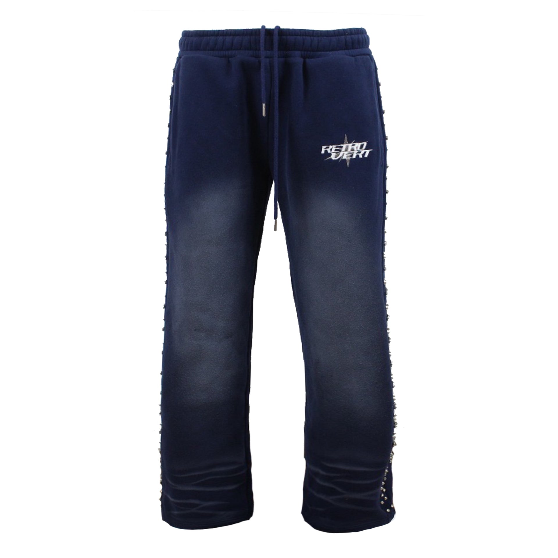 Relaxed Spiked Sweatpants - NAVY