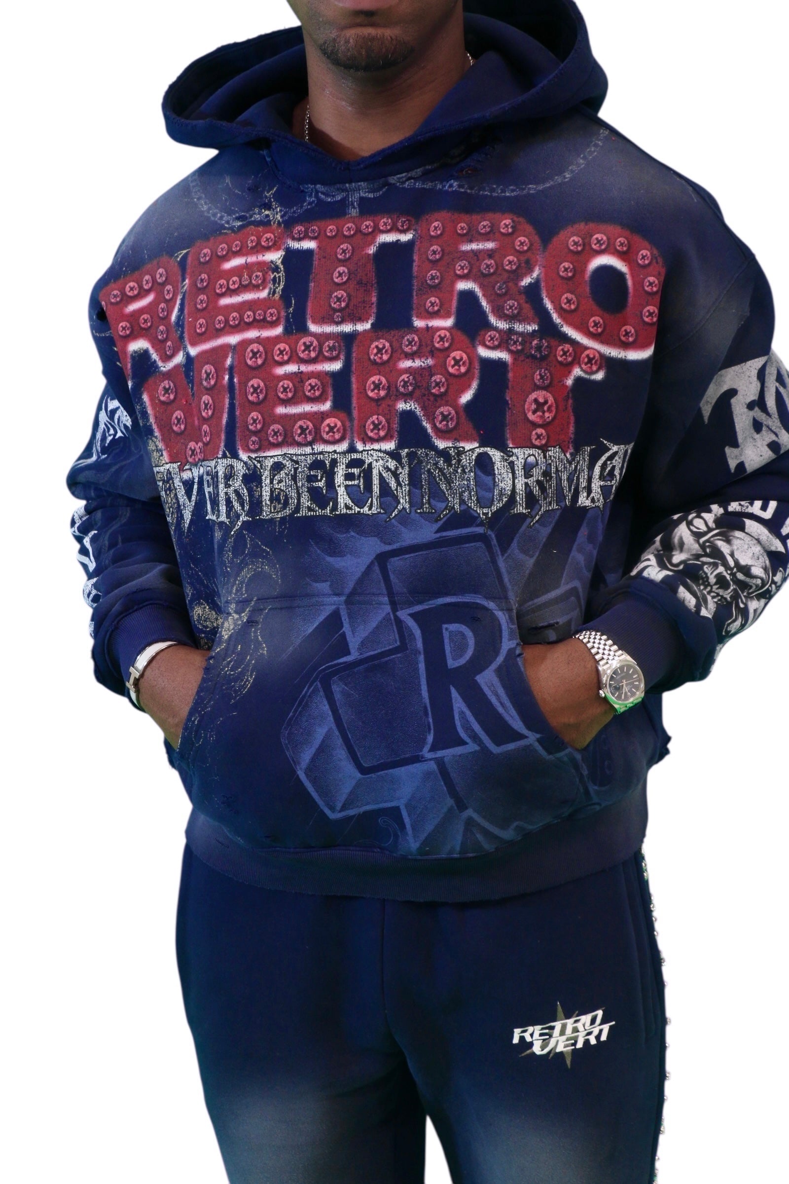 REAPER PULLOVER HOODIE - NAVY