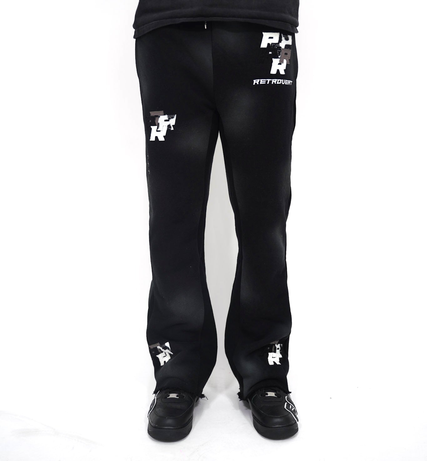 Patch Flare Sweatpants - Coal