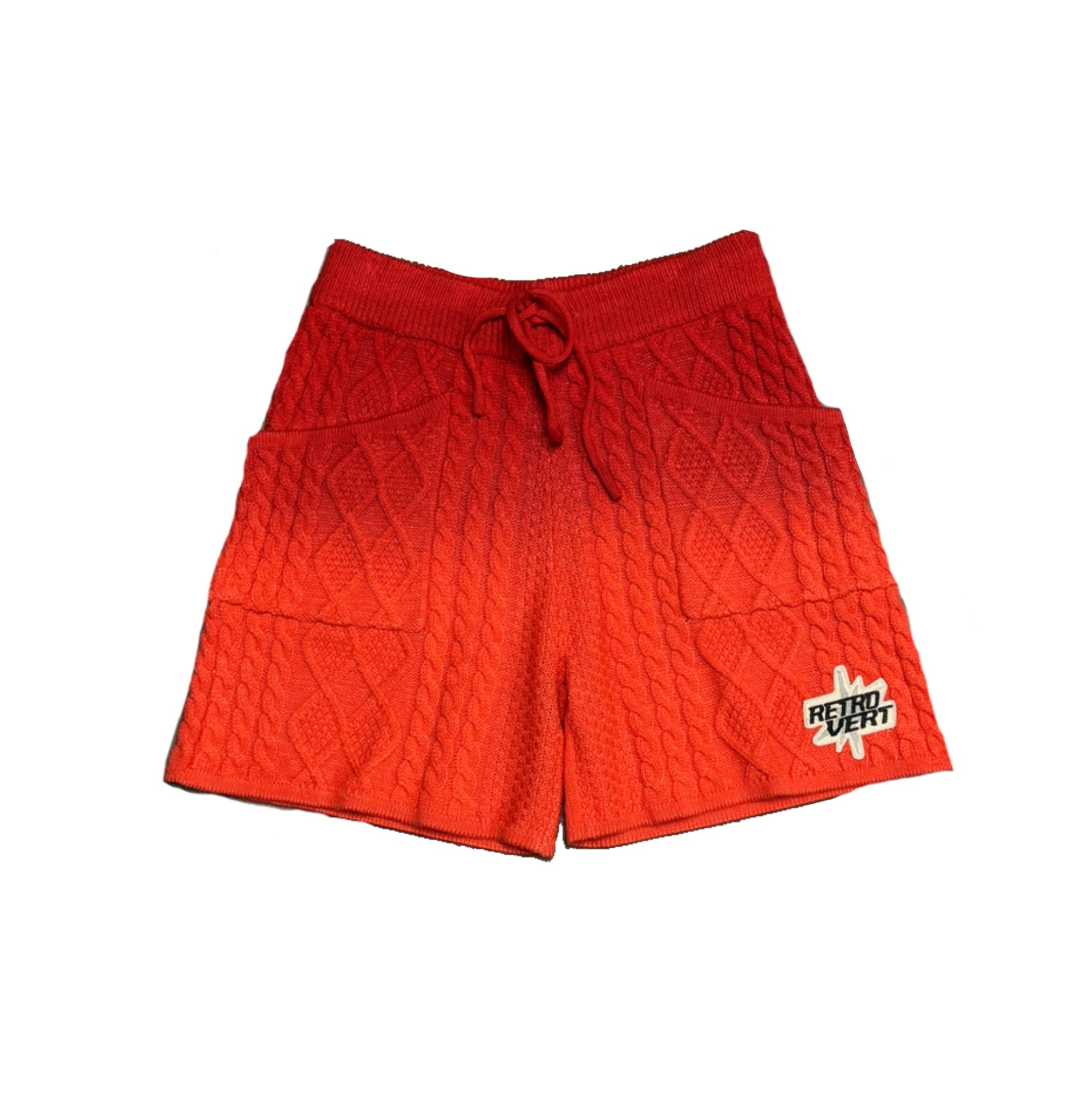 Gradient Knit Shorts - Red