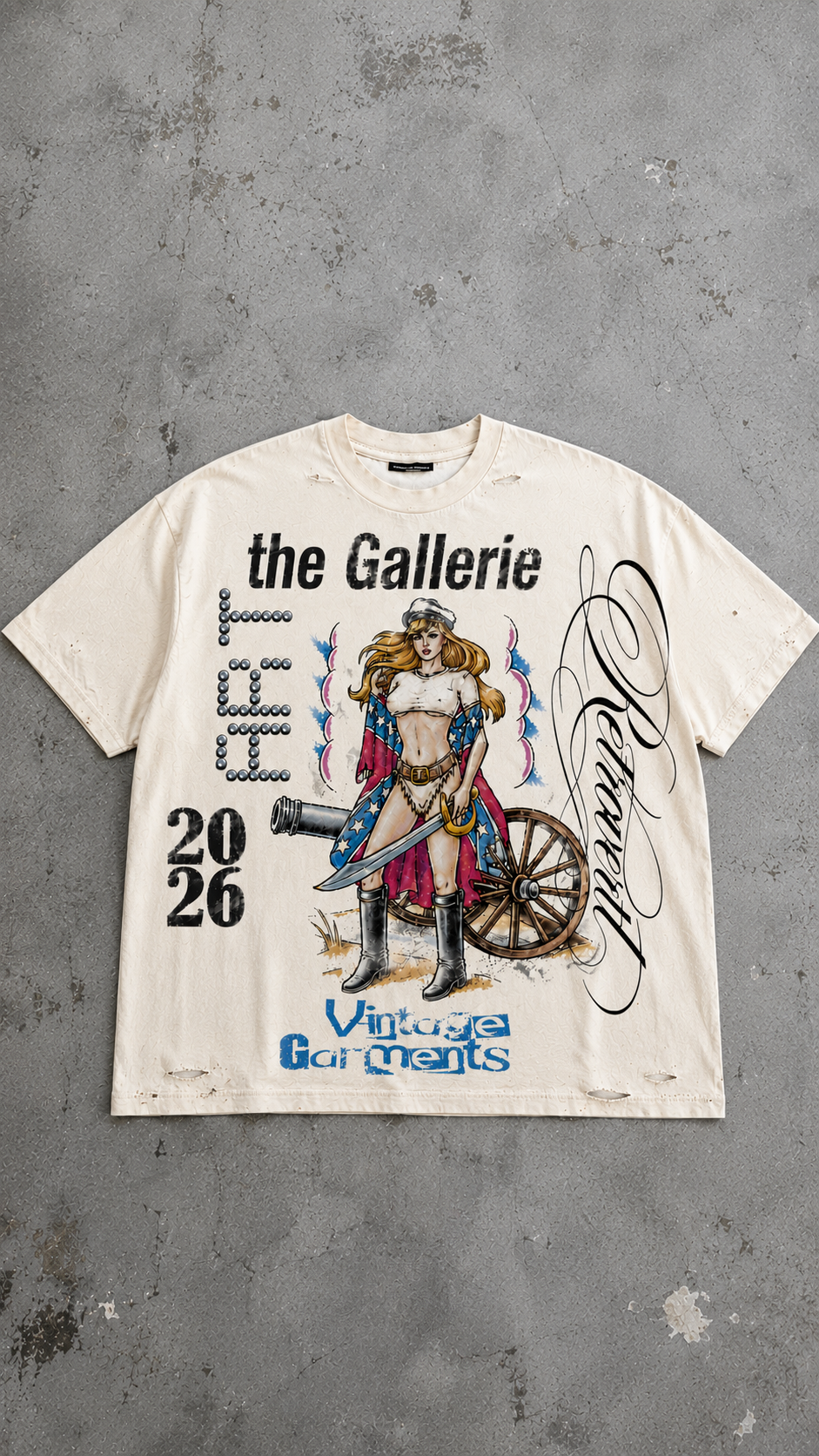 Vintage Garments Script T Shirt