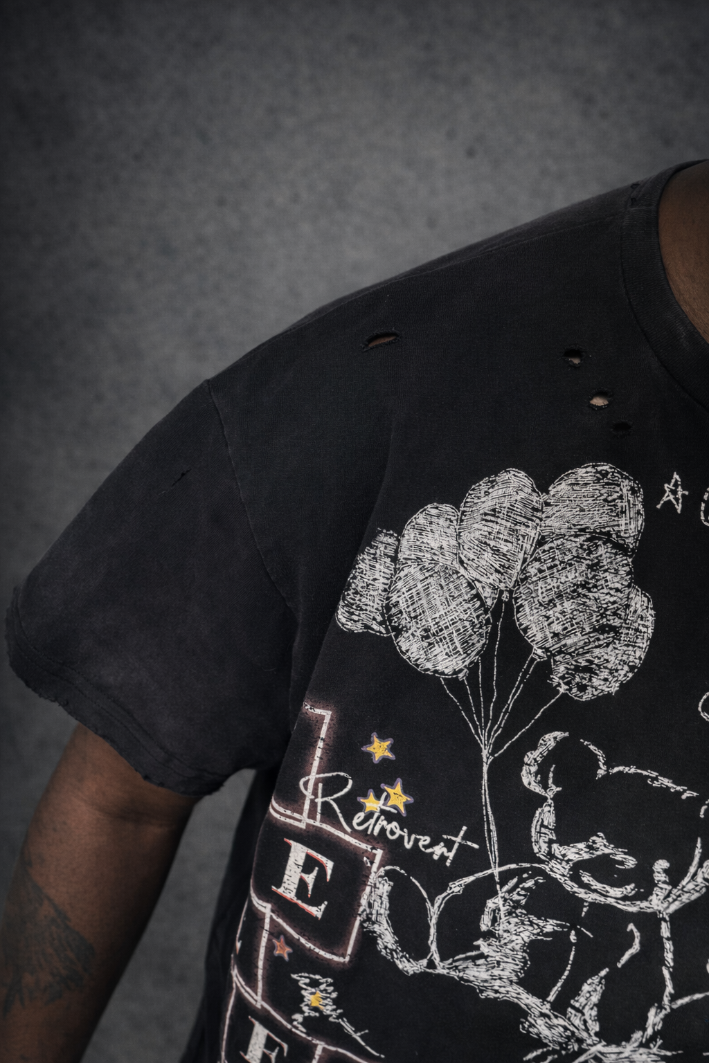 Rhinestone Teddy T-Shirt - black