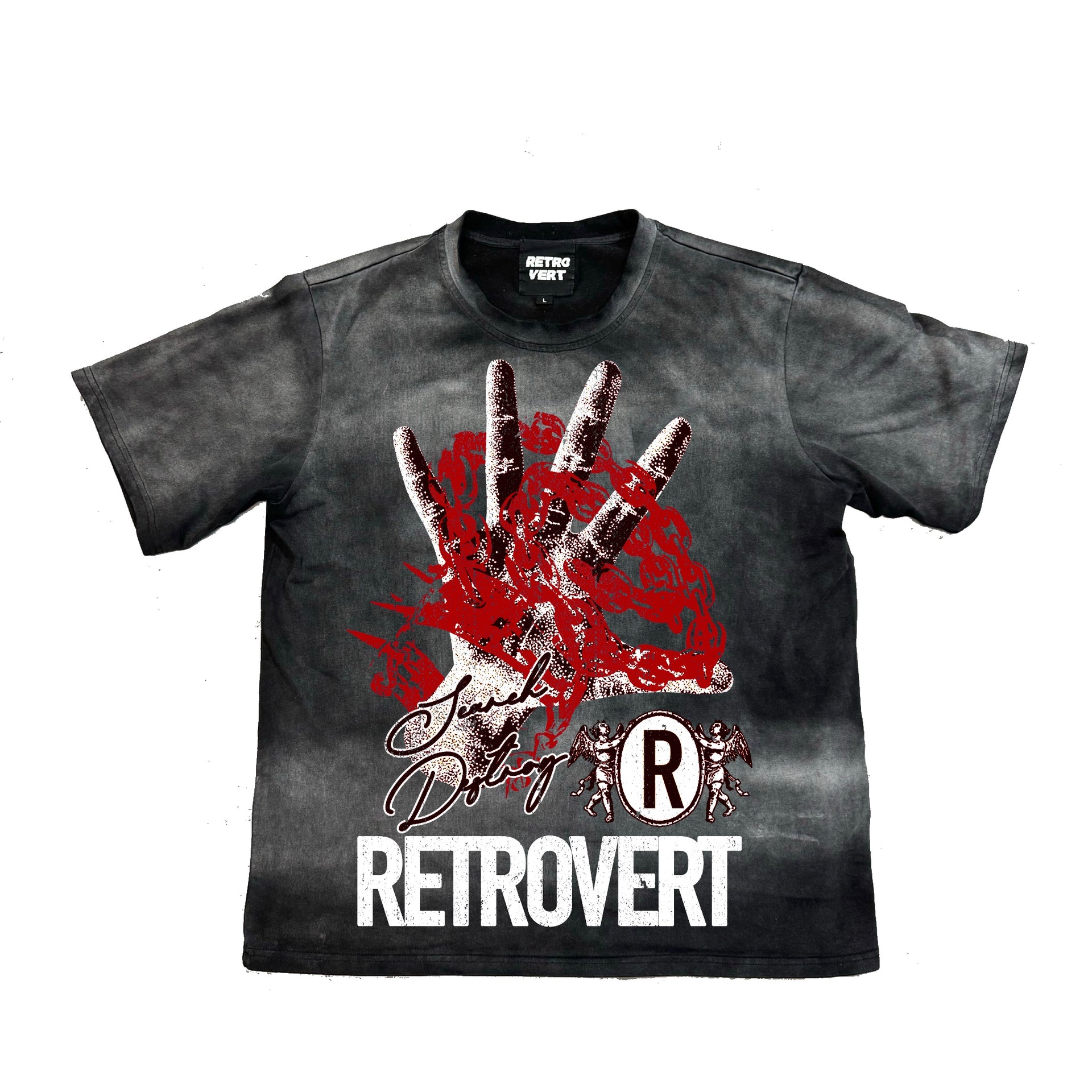 Red Hands Tee - Black