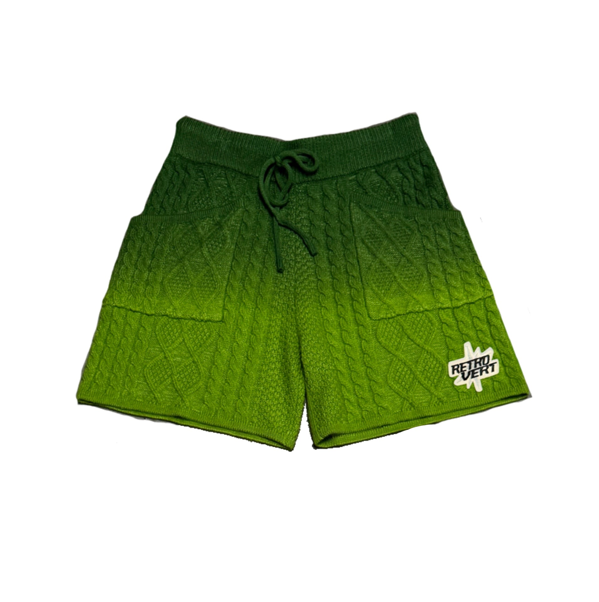 Gradient Knit Shorts - Green