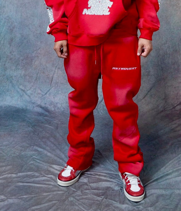 Flare Red Sweatpants
