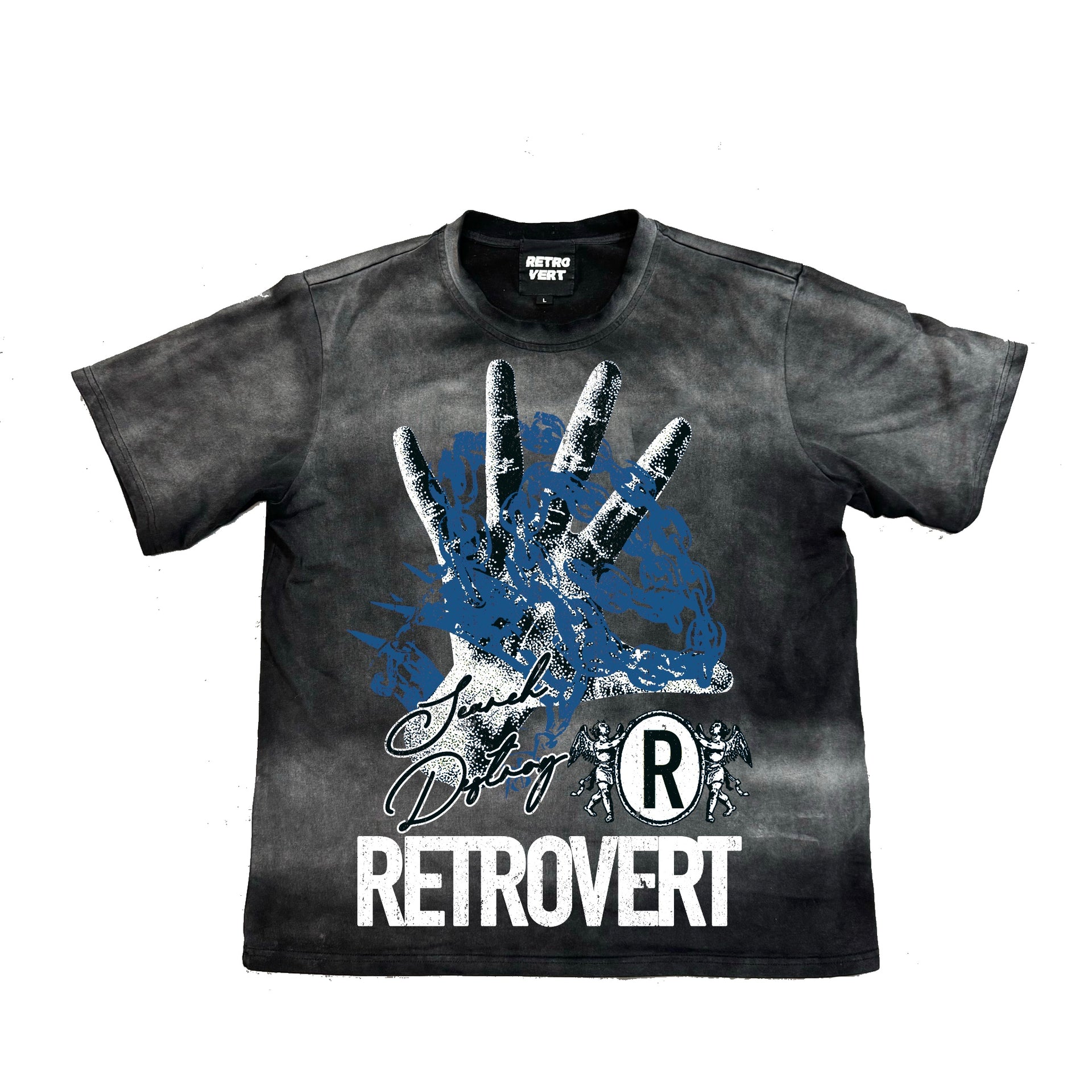 Blue Hands Tee - Black